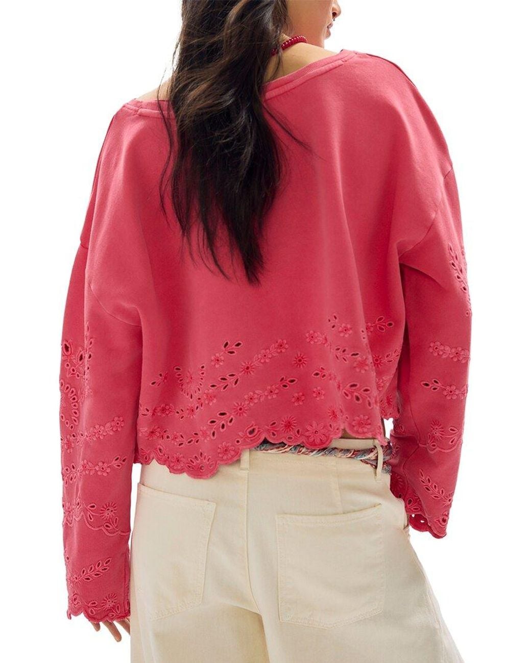 Free People Red Iris Sweatshirt