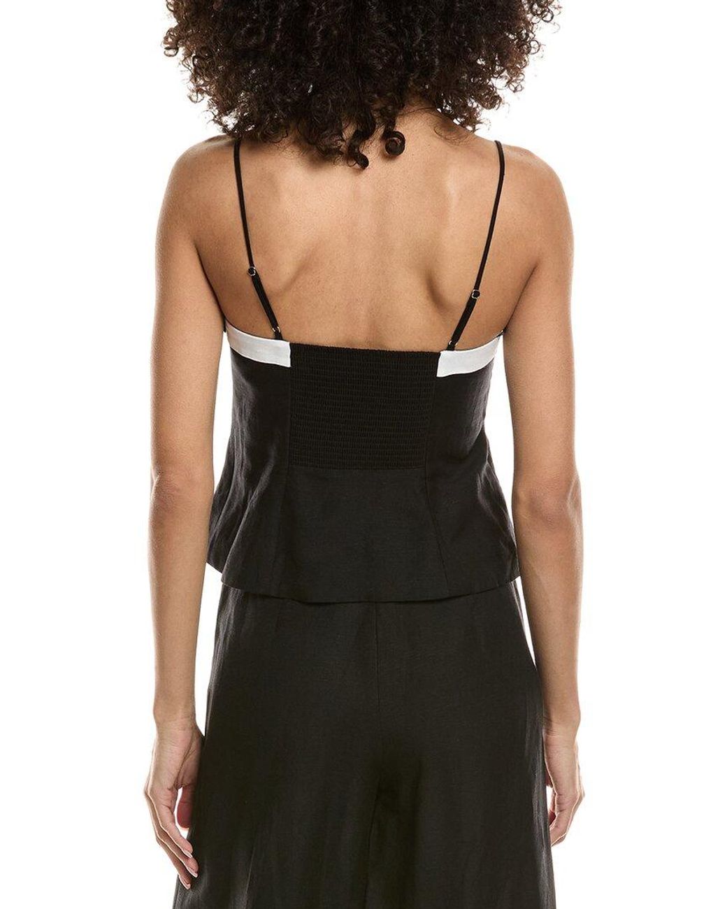 Jonathan Simkhai Black Eleanor Cami Top