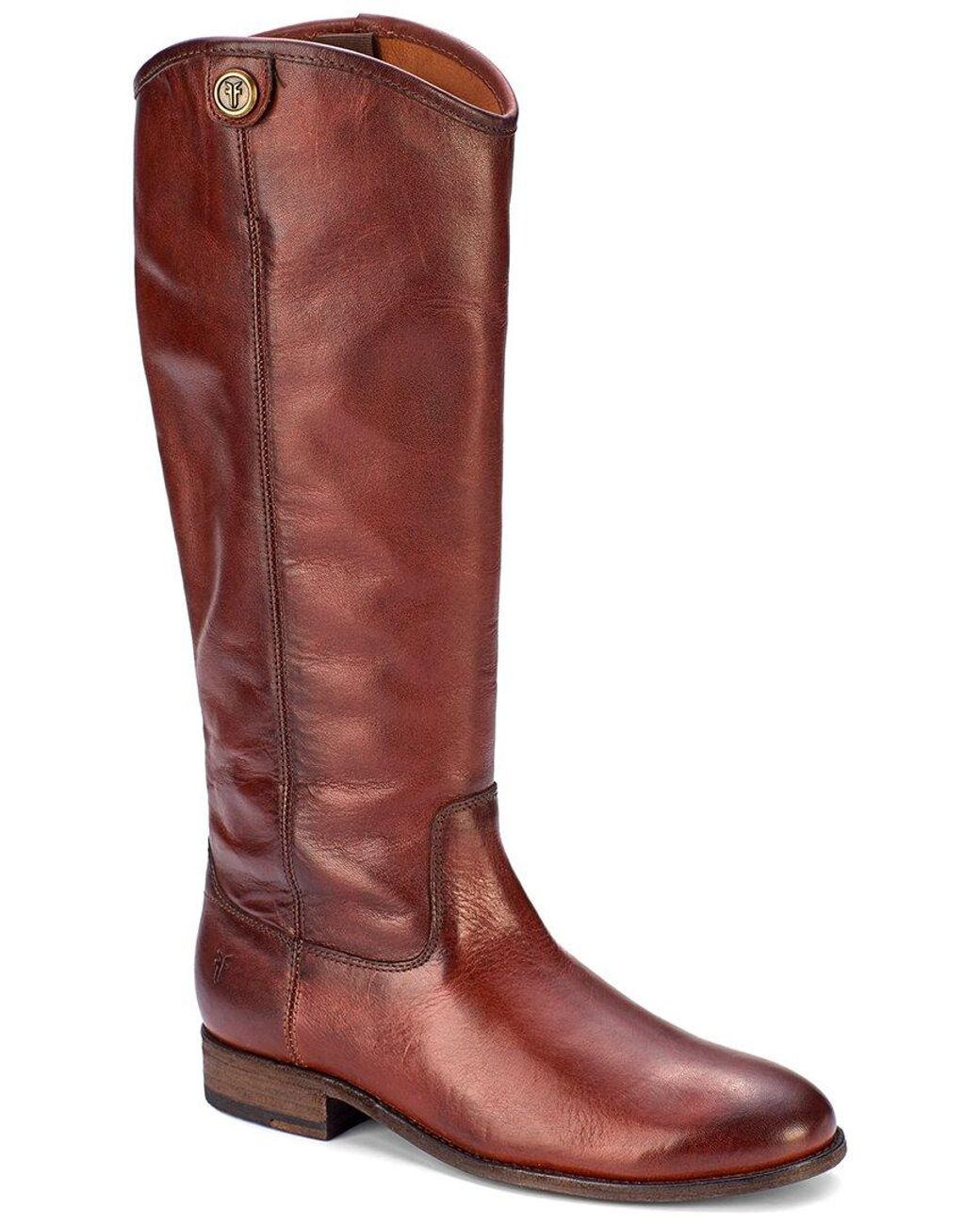 Frye Red Melissa Button 2 Wide Calf Leather Boot