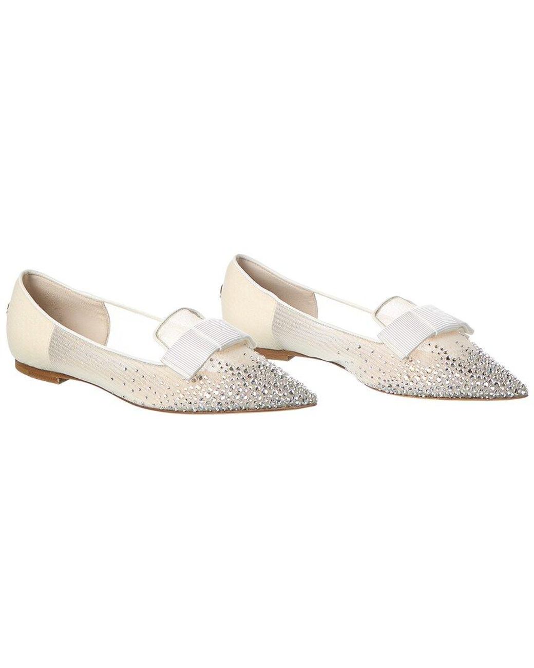 Jimmy Choo White Gala Mesh Flat (Authentic Pre-Loved)