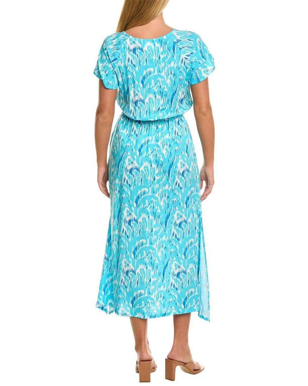 Stella Parker Blue Side Slits Maxi Dress