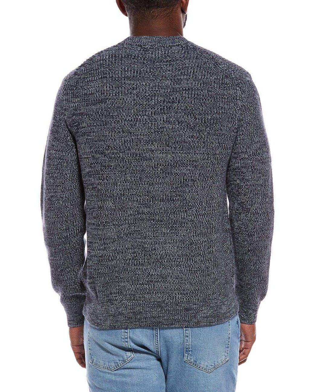 Madewell Blue Marled Shaker Stitch Crewneck Sweater for men