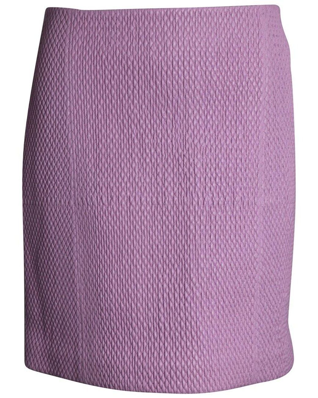 Bottega Veneta Purple Quilted Skirt, Size Int, (Authentic Pre-Loved)
