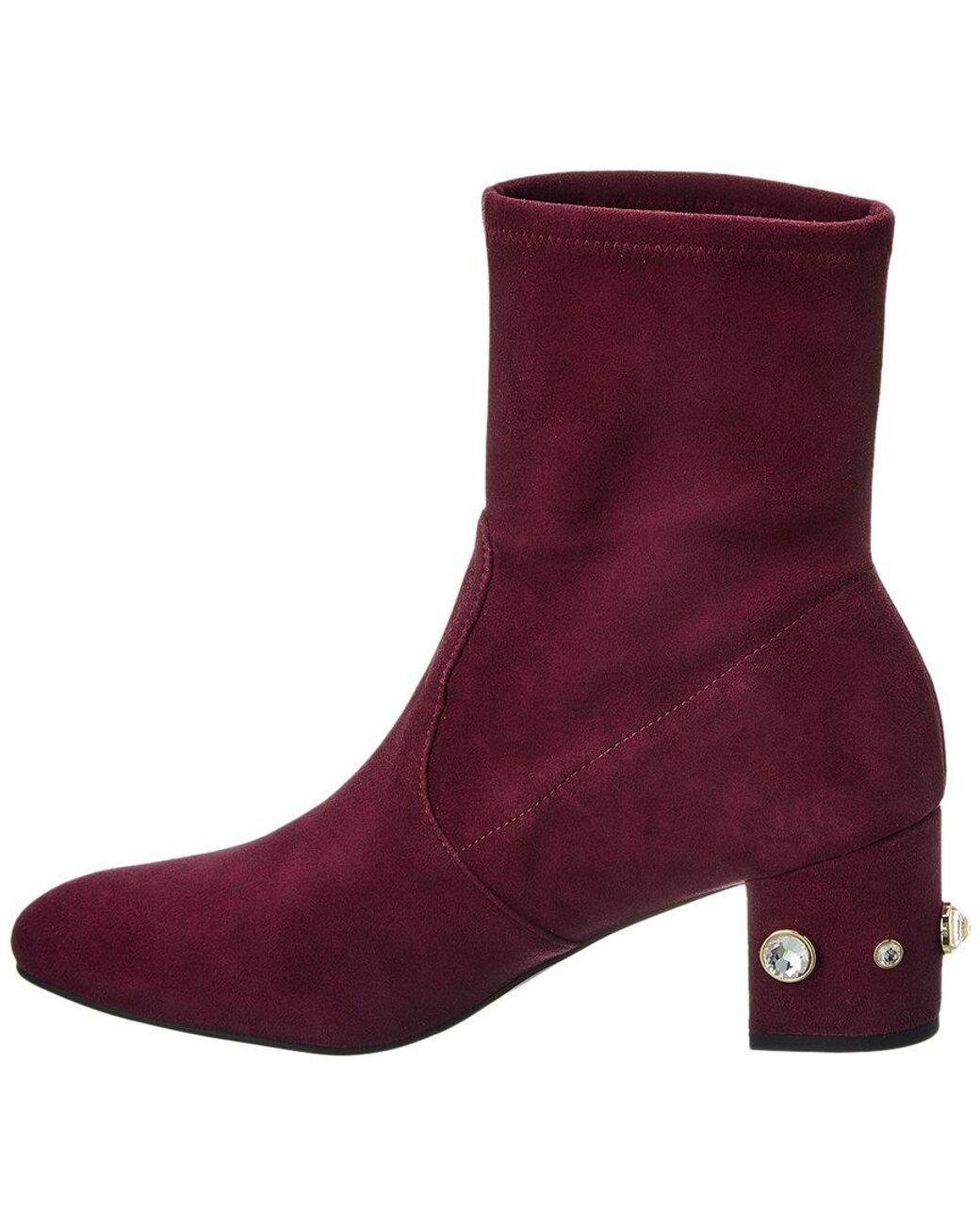 Stuart Weitzman Purple Allshine 60 Suede Bootie