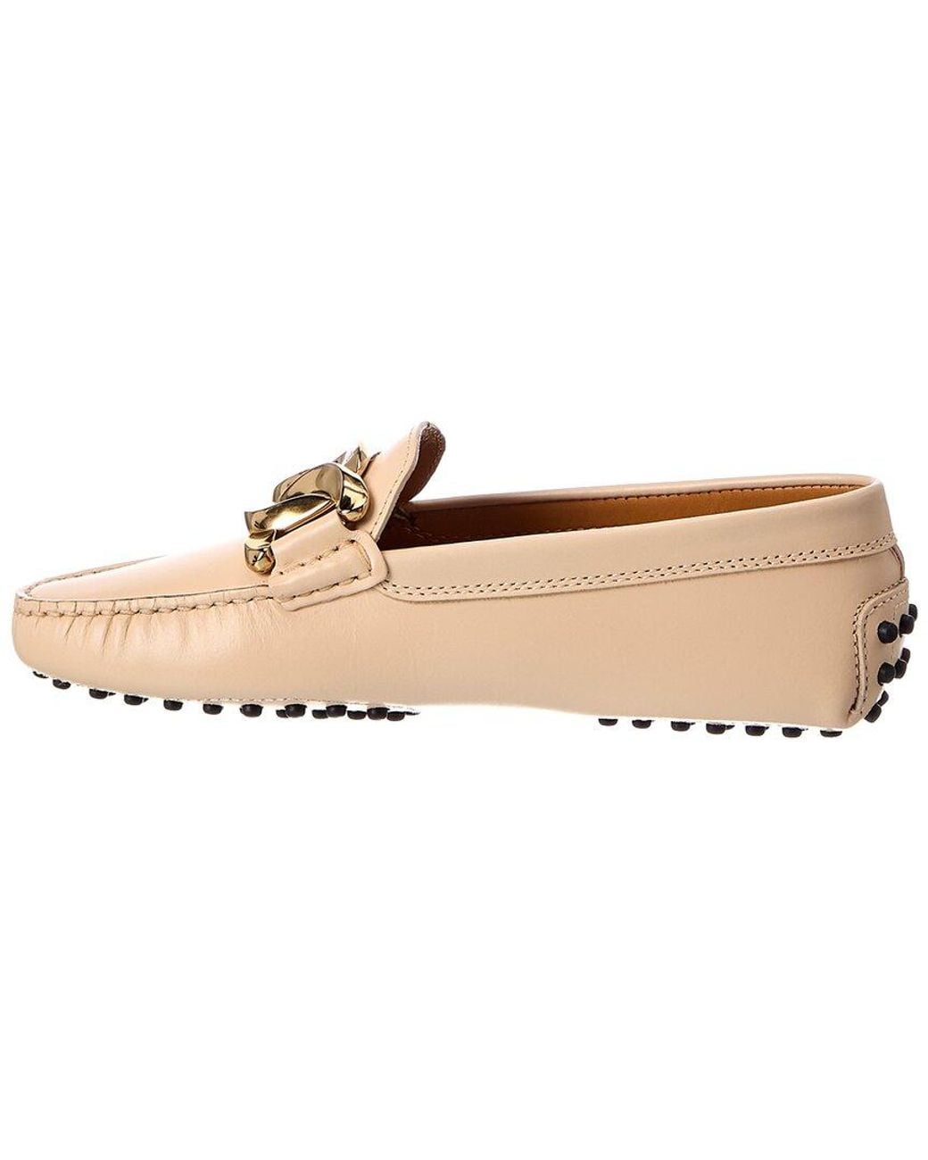 Tod's Natural Kate Chain Leather Loafer