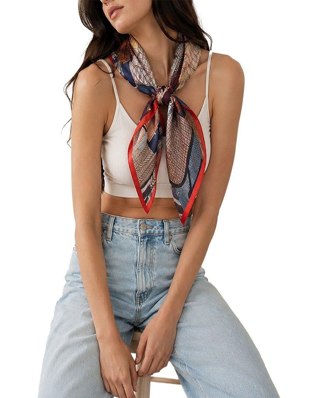 Saachi Red Equestrian Bandana