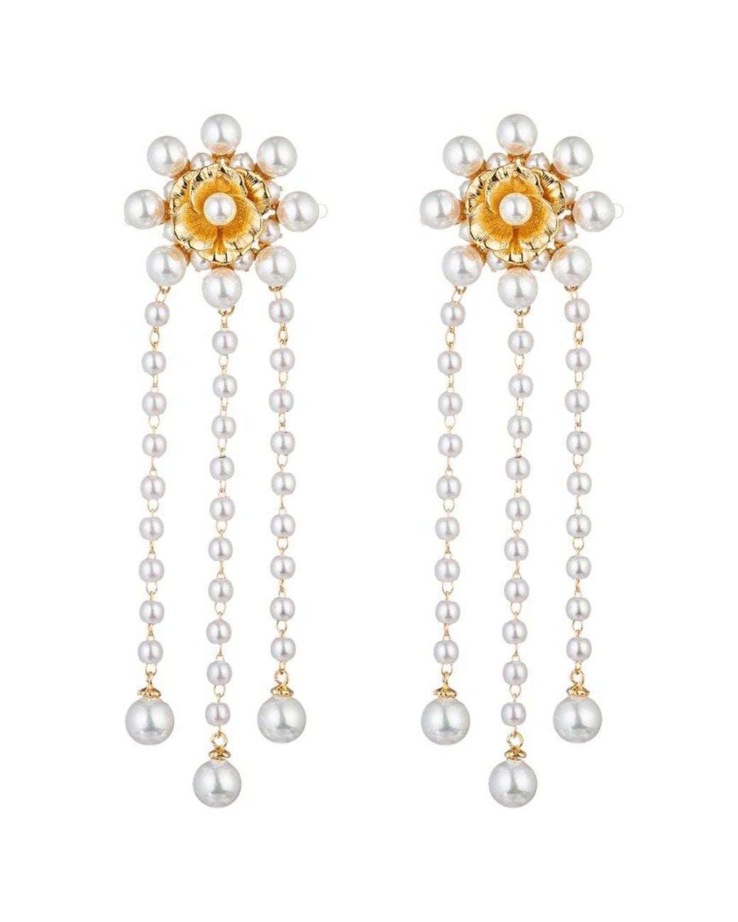 Eye Candy LA White The Luxe Collection Cz Dangle Earrings