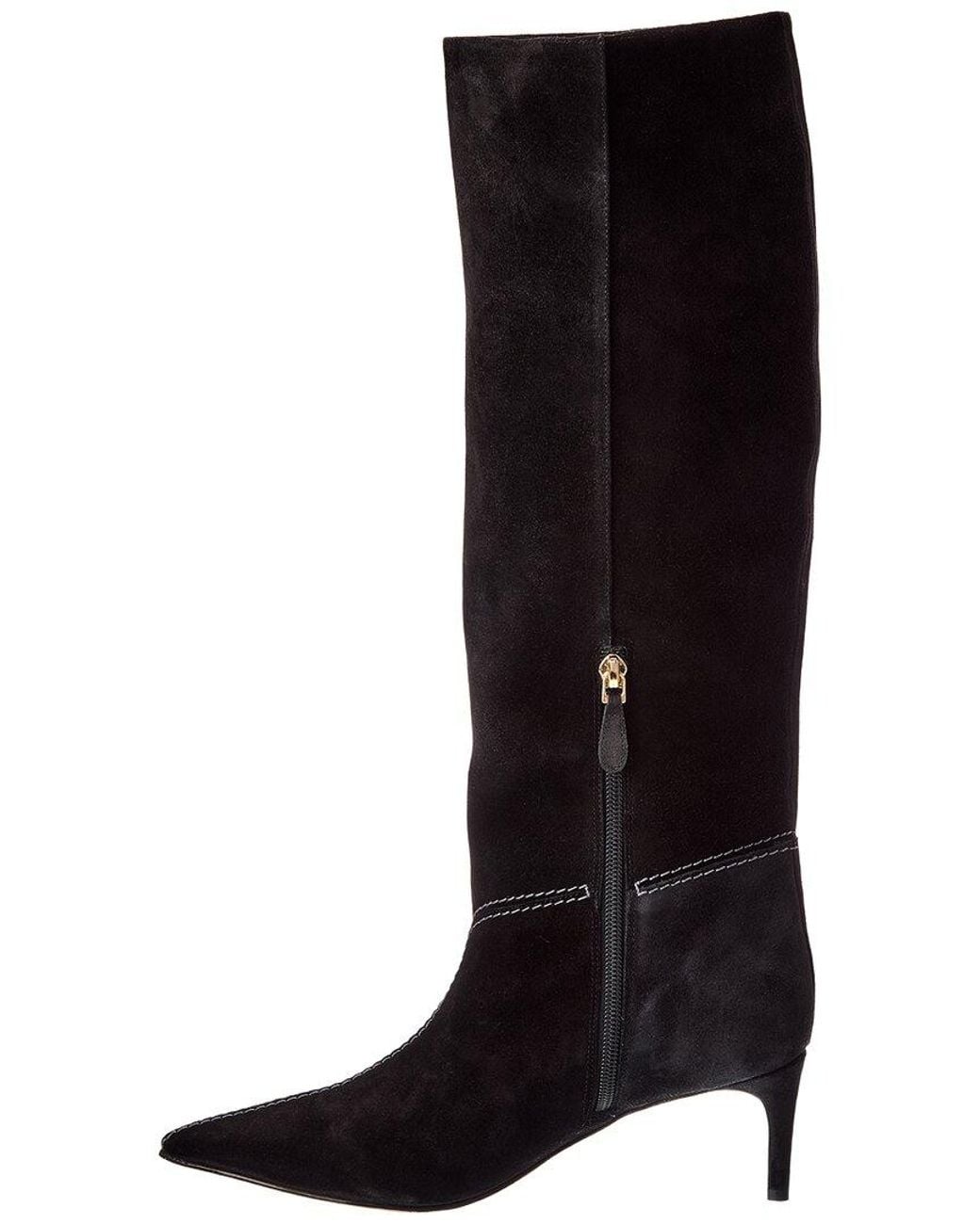 Alexandre Birman Black Malva 60 Suede Knee-High Boot