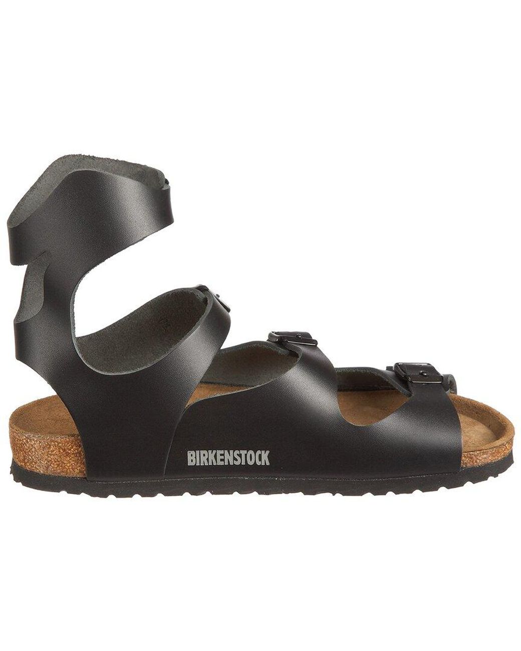 Birkenstock Athens Leather Sandal in Black | Lyst