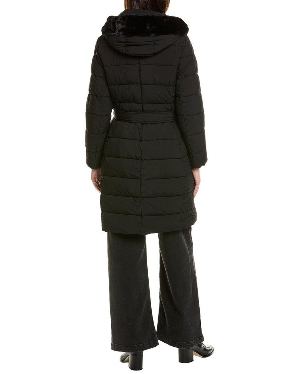 Tahari Black Glenn Coat