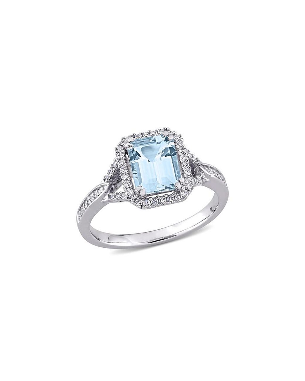 Rina Limor Blue 14k 2.10 Ct. Tw. Diamond & Aquamarine Ring