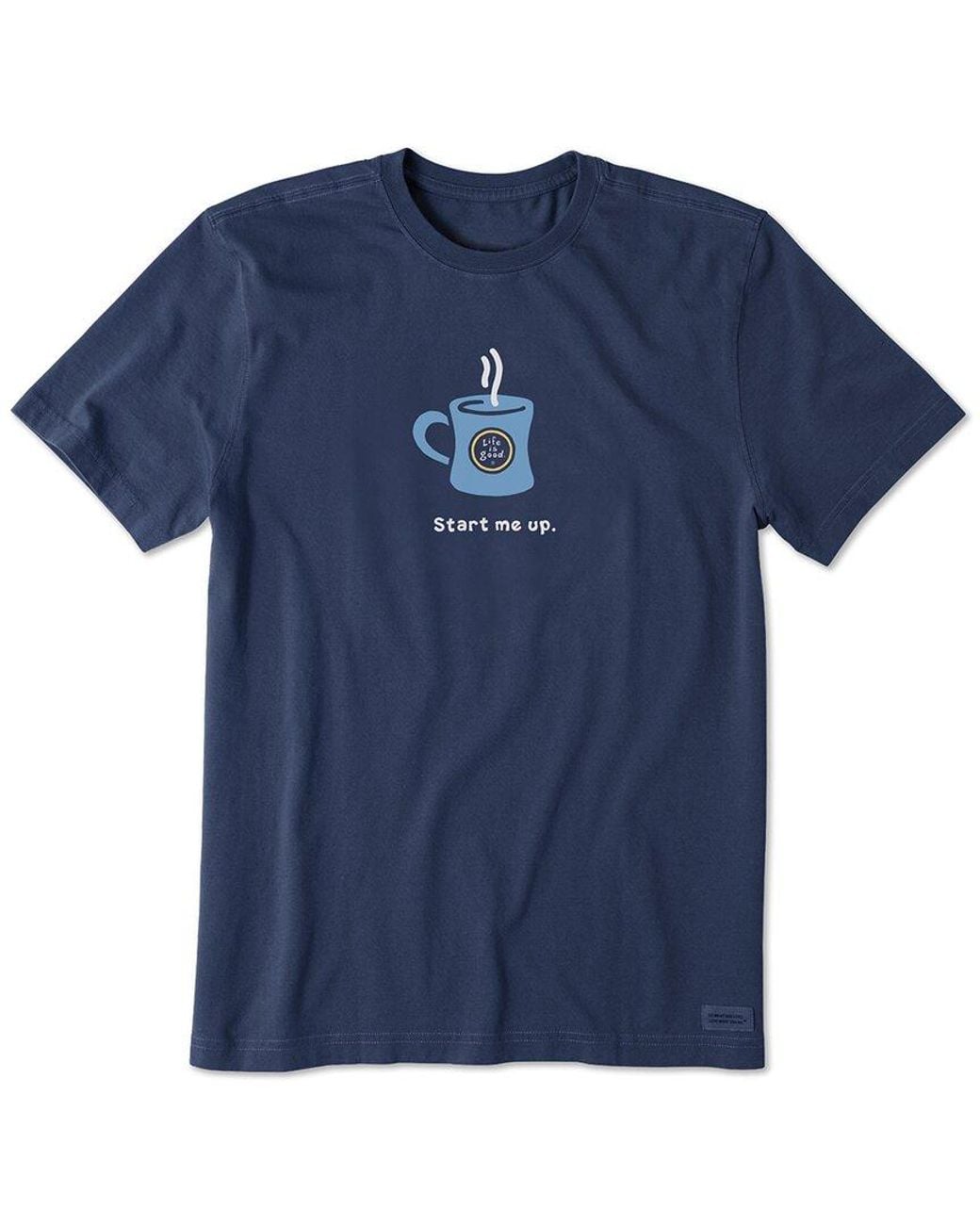 Life Is Good. Blue Crusher T-Shirt for men