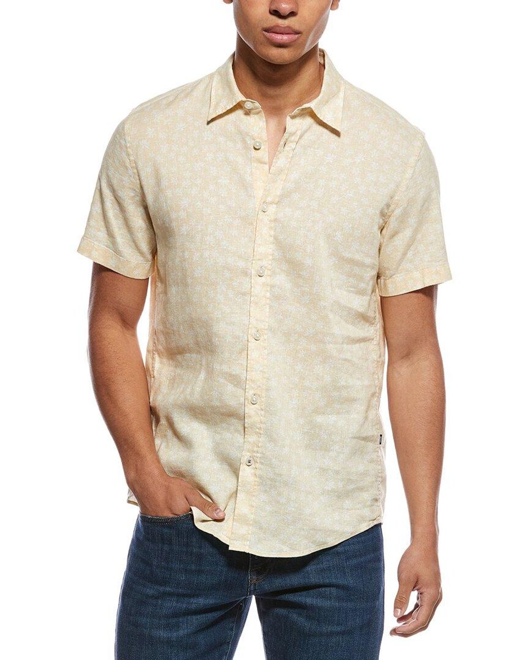 Boss Natural Roan Kent Linen-Blend Shirt for men