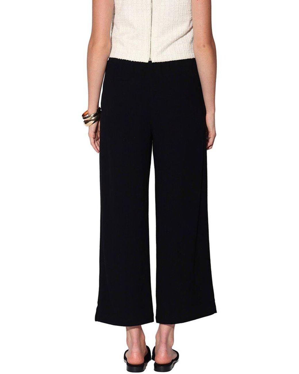 Walter Baker Black Tyrell Linen-Blend Pant