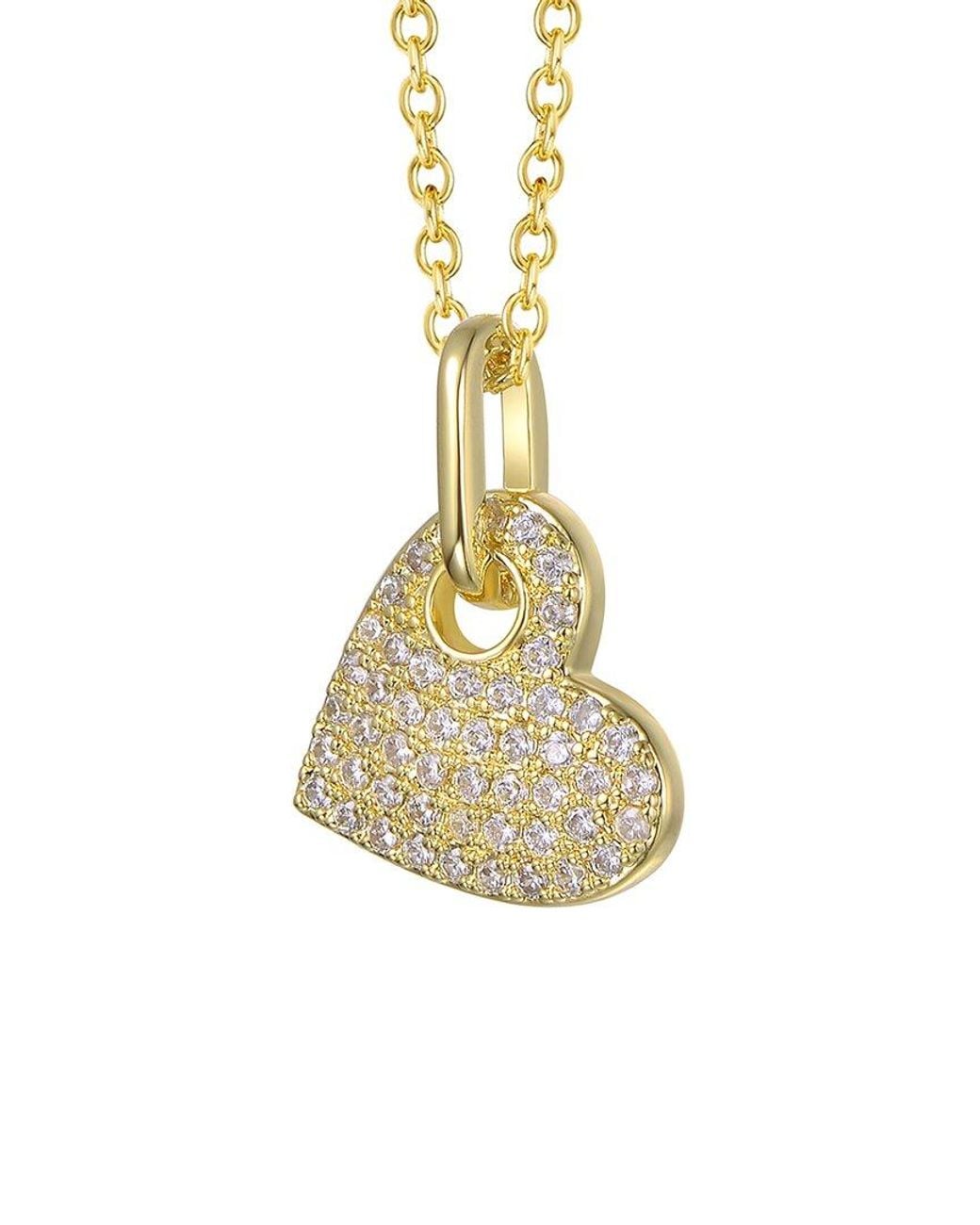 Genevive Jewelry Metallic 14K Diamond Cz Chain Necklace