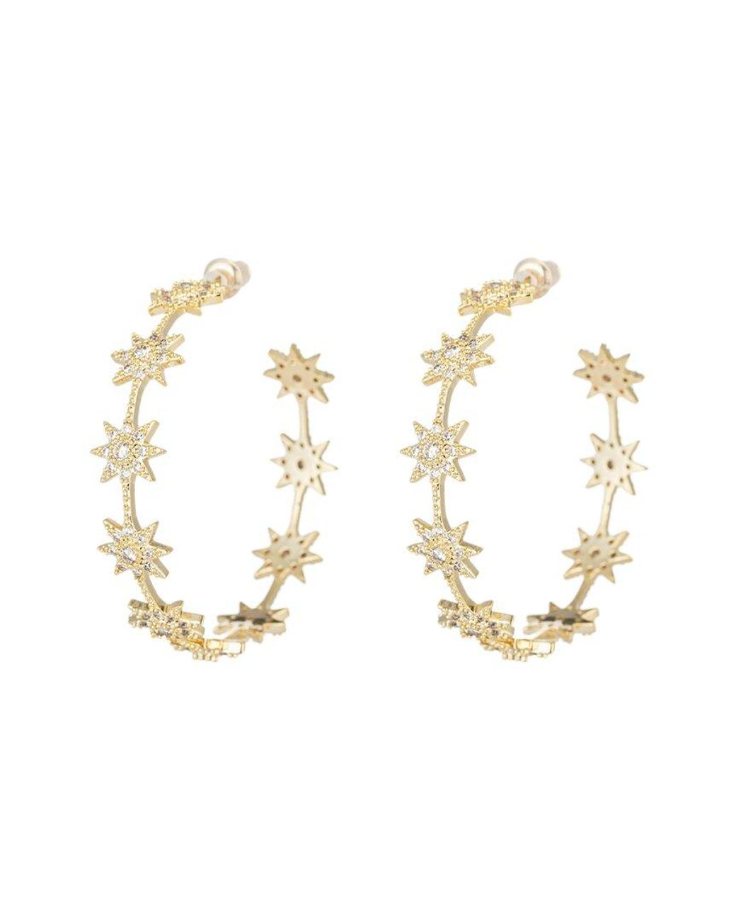 Eye Candy LA Metallic Luxe Collection Cz Celeste Hoops