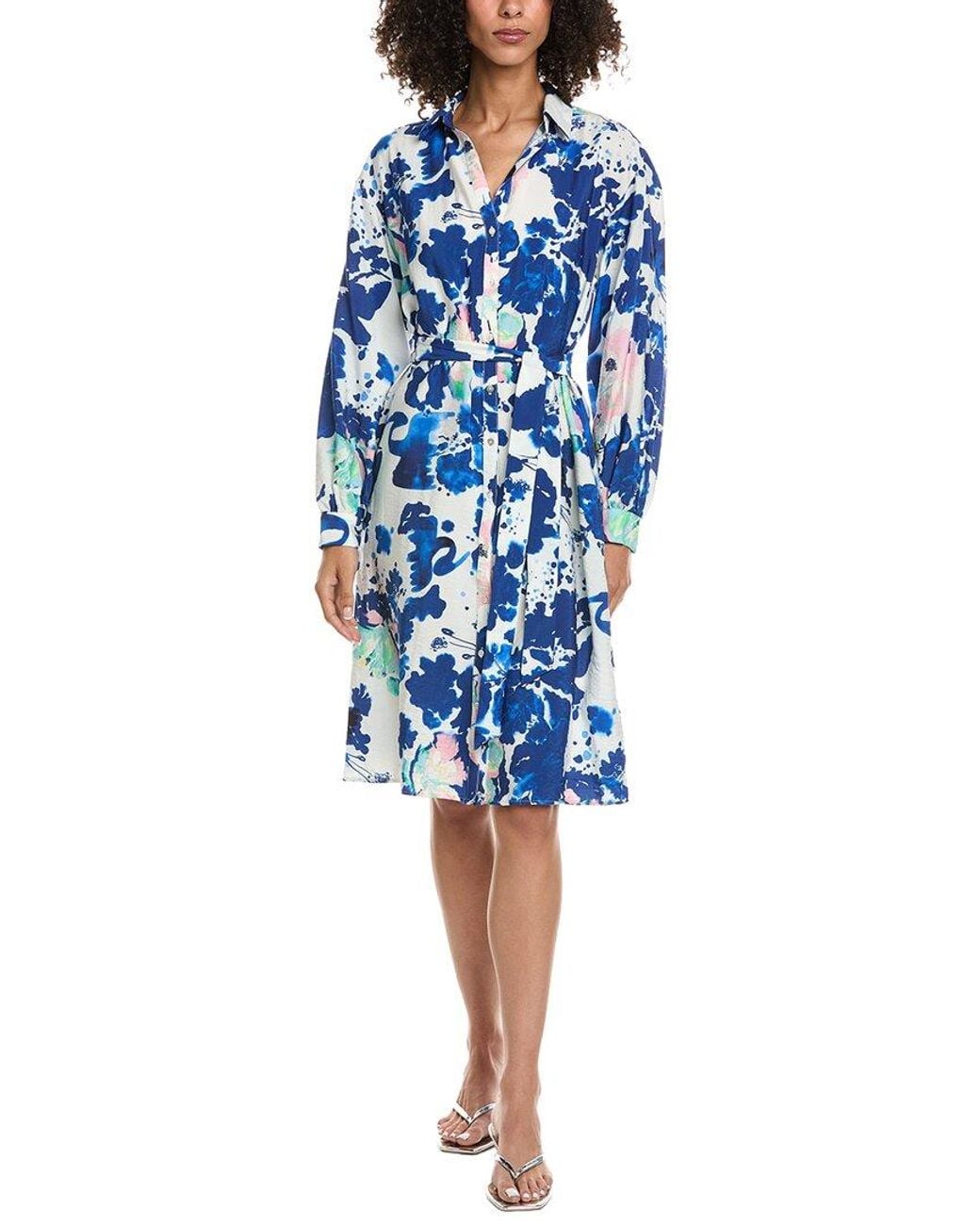 Pom Blue Shirtdress