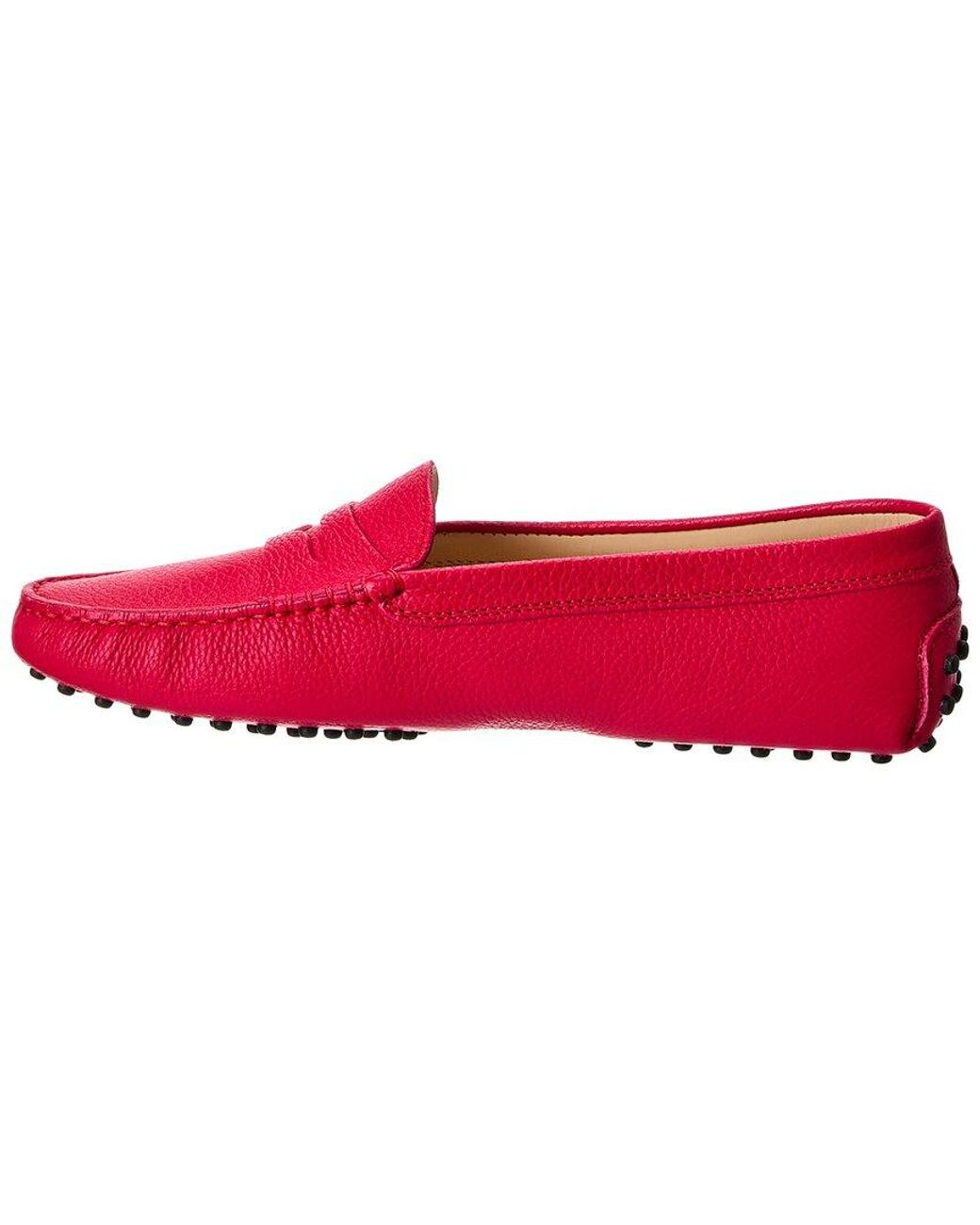 Tod's Red Tods Gommino Leather Loafer