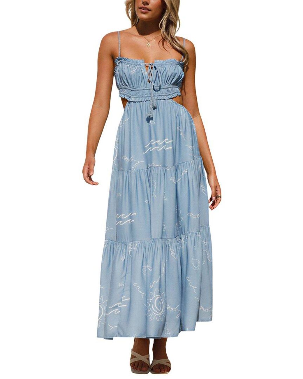 ENJOY PETRA Blue Midi Dress
