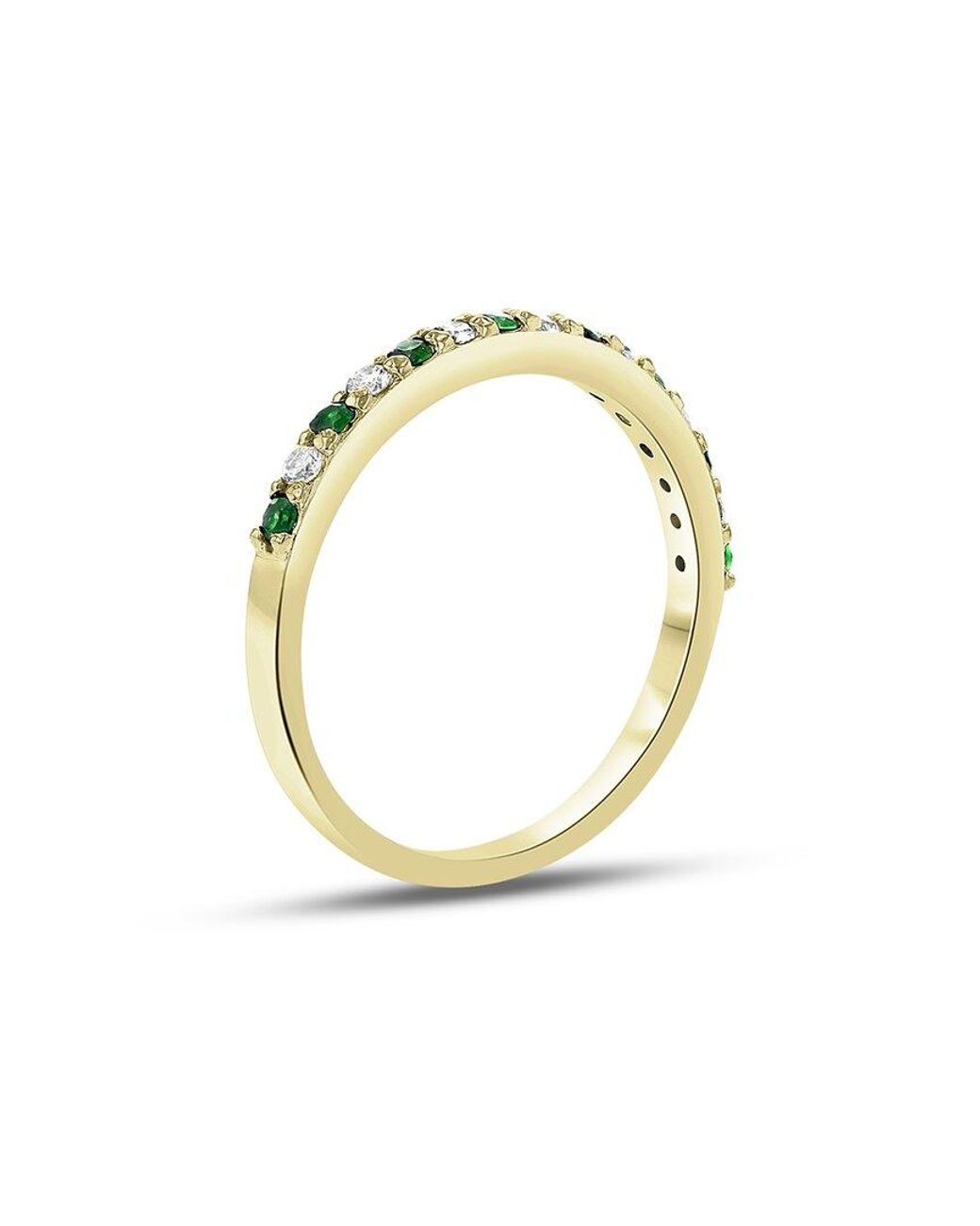 LEVARON Green 14K 0.35 Ct. Tw. Diamond & Emerald Stackable Ring
