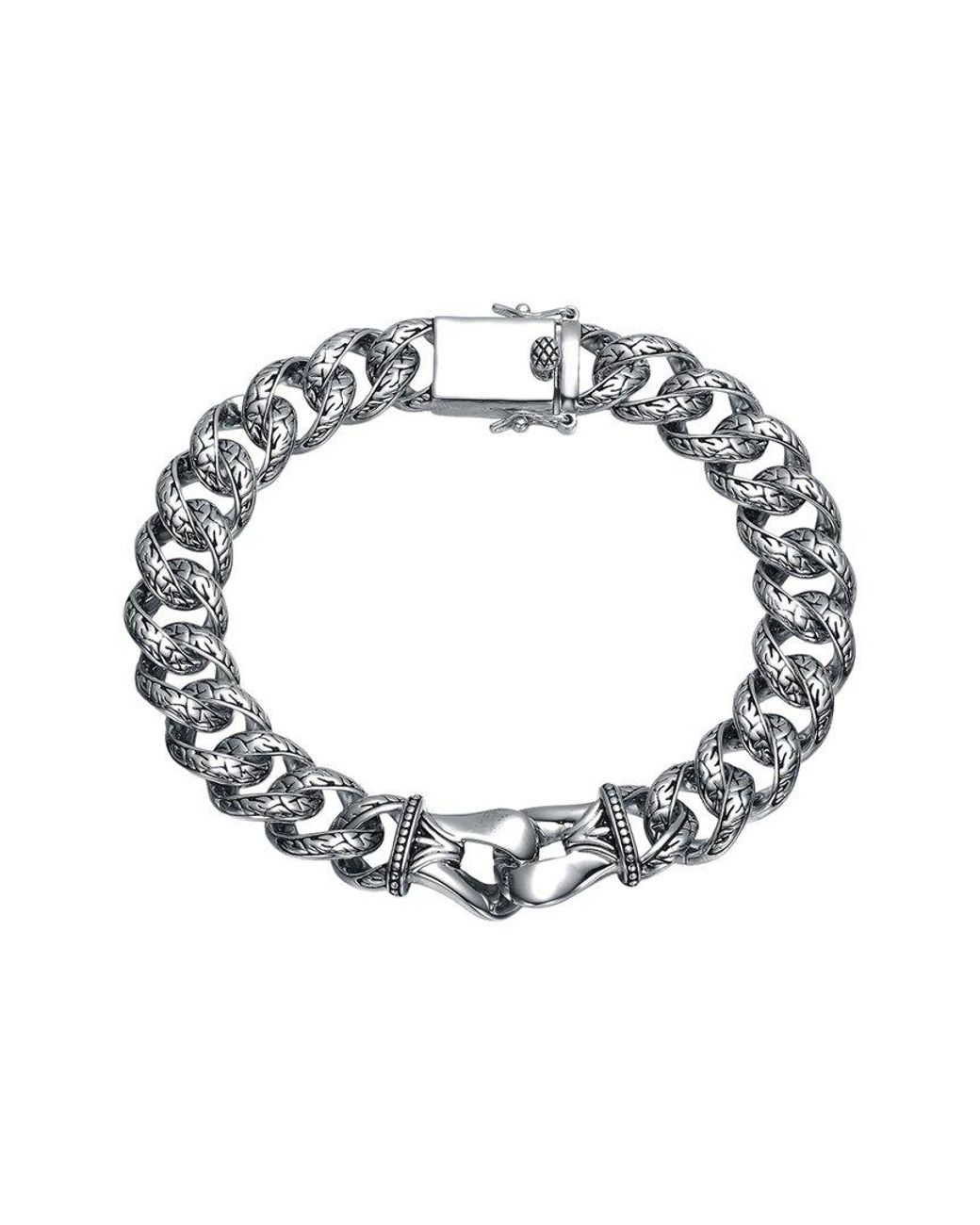 Rachel Glauber Metallic Plated Link Chain Bracelet for men
