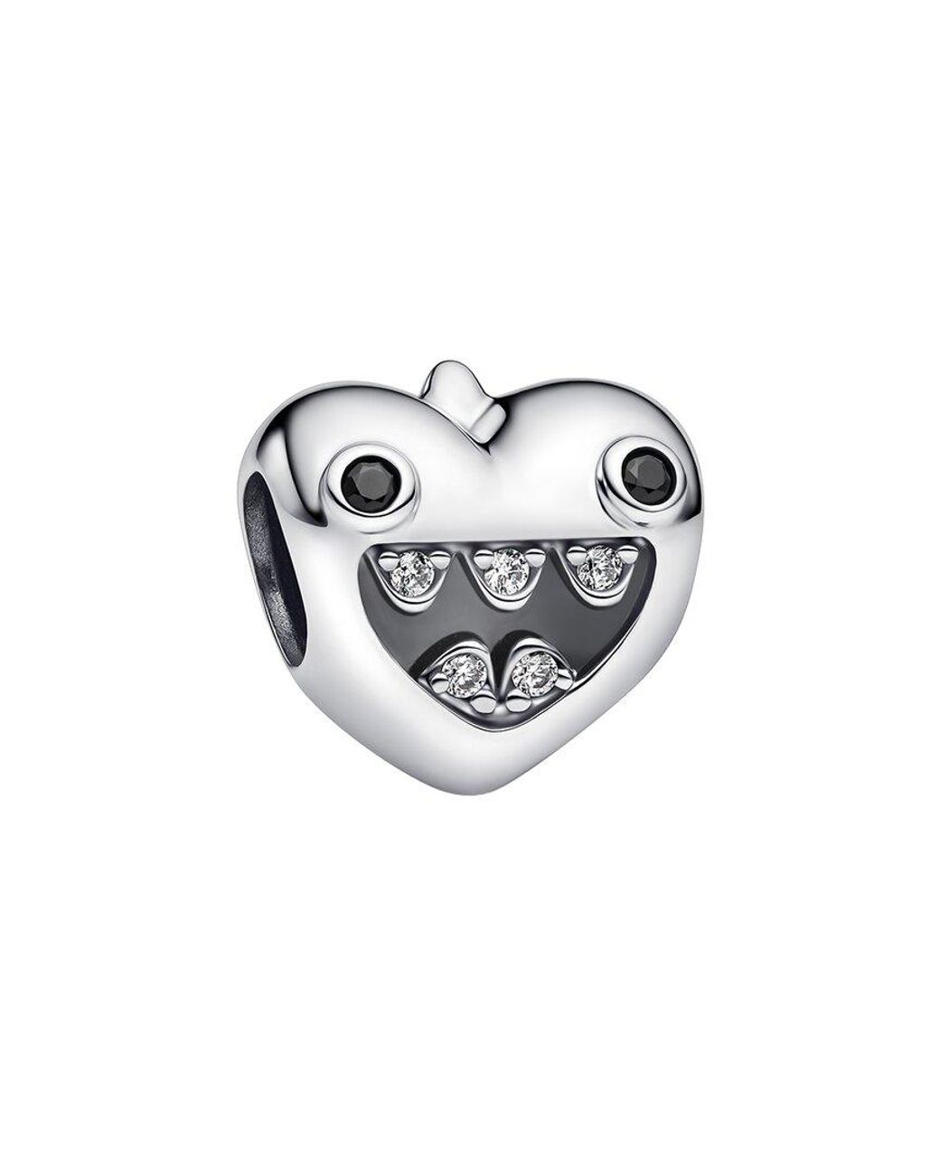 Pandora White Moments Cz Mum's Little Monsters Heart Charm