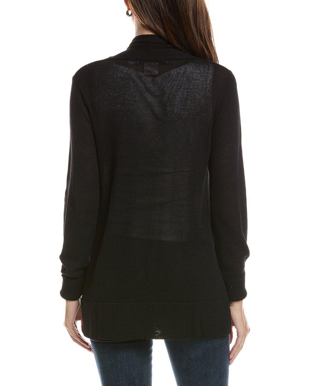 Gretchen Scott Black Open Cardigan Sweater