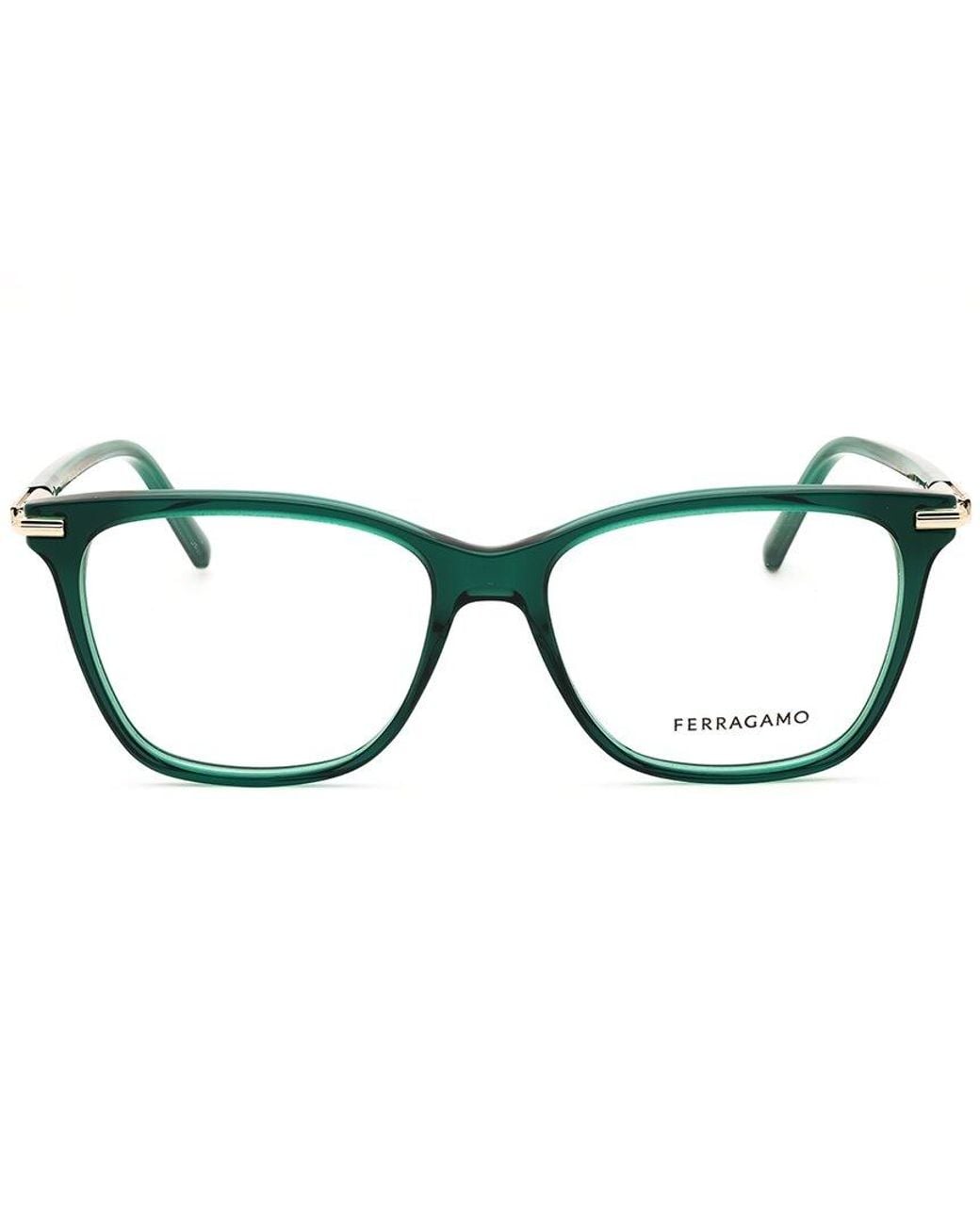 Ferragamo Green 53Mm Optical Frames
