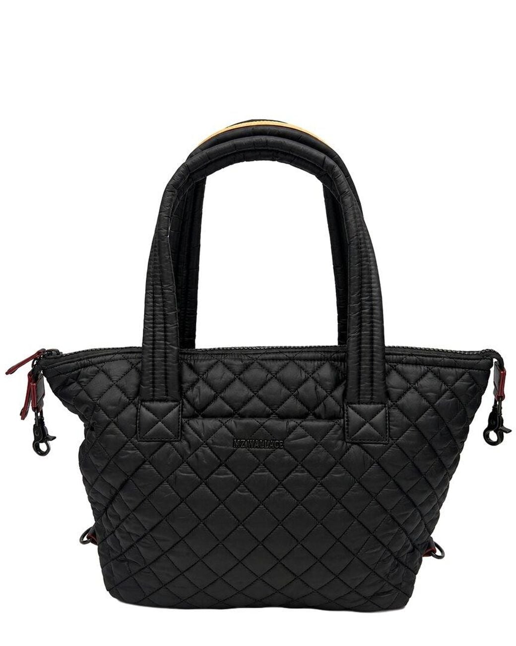 MZ Wallace Black Small Sutton Deluxe Nylon & Leather Shoulder Bag