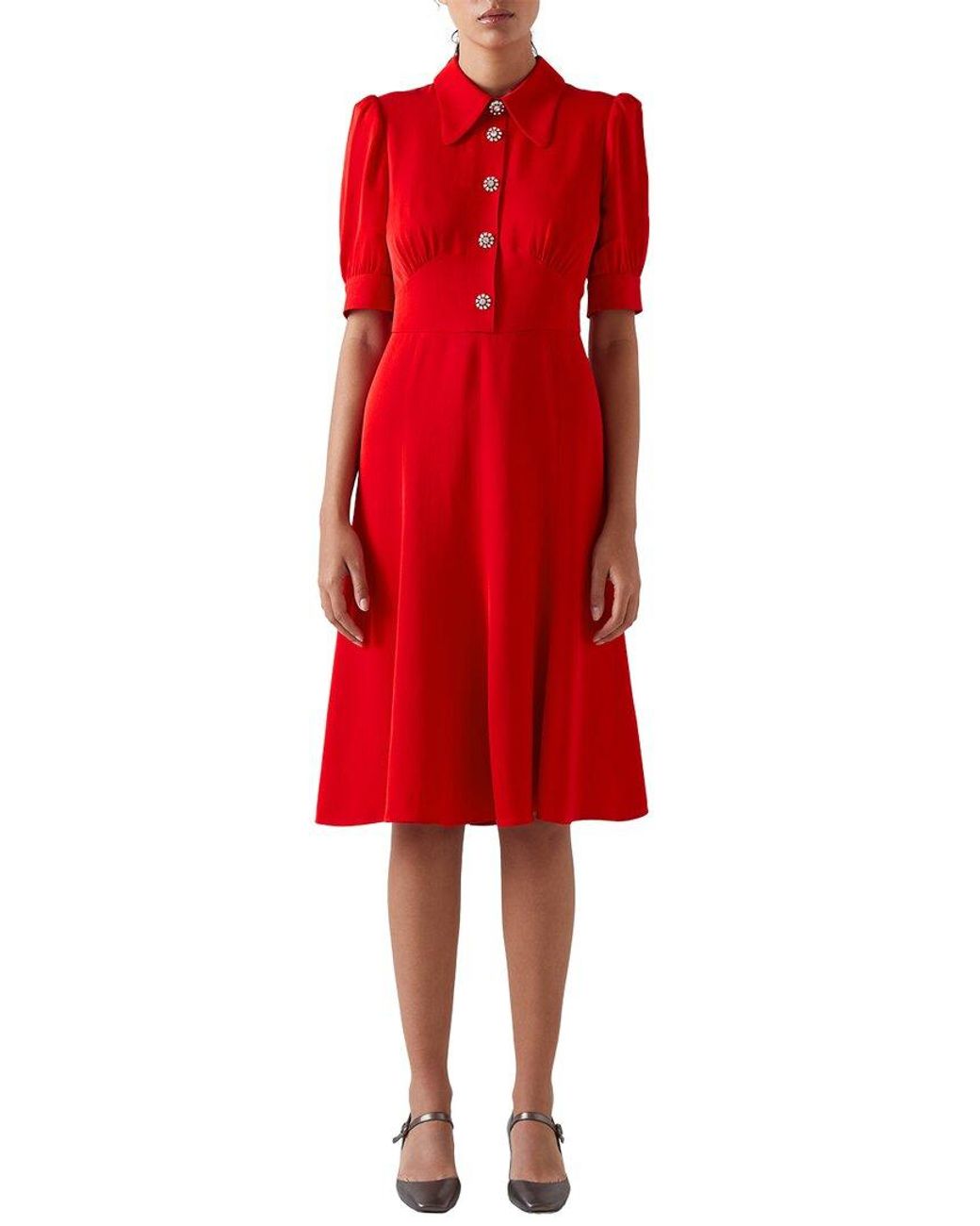 LK Bennett Esme Dress in Red Lyst UK