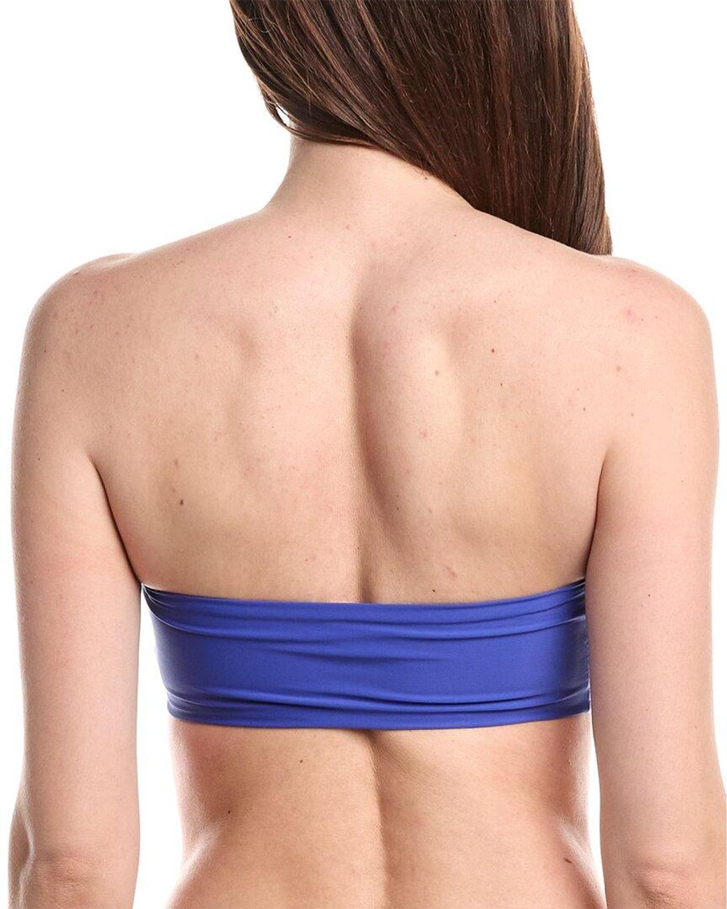 VYB Blue Reckless Bandeau Swim Top