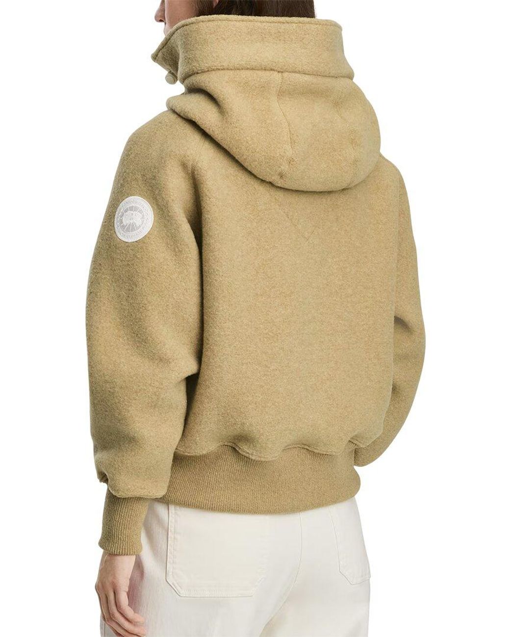 Canada Goose Natural Chilliwack Wool-Blend Fleece Bomber Jacket