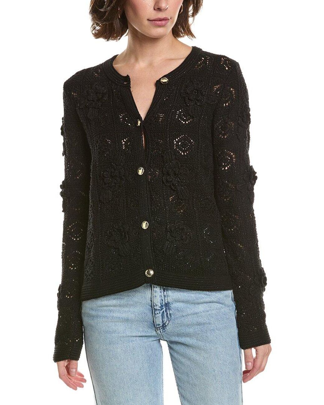 Lilly Pulitzer Black Lenalie Cardigan