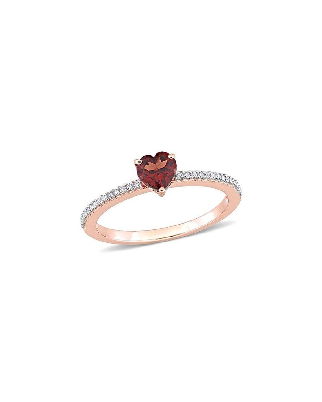 Rina Limor Multicolor 10k Rose Gold 0.61 Ct. Tw. Diamond & Garnet Ring