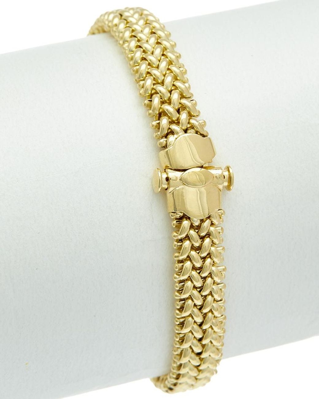 Italian Gold Metallic 18k Weave Bracelet