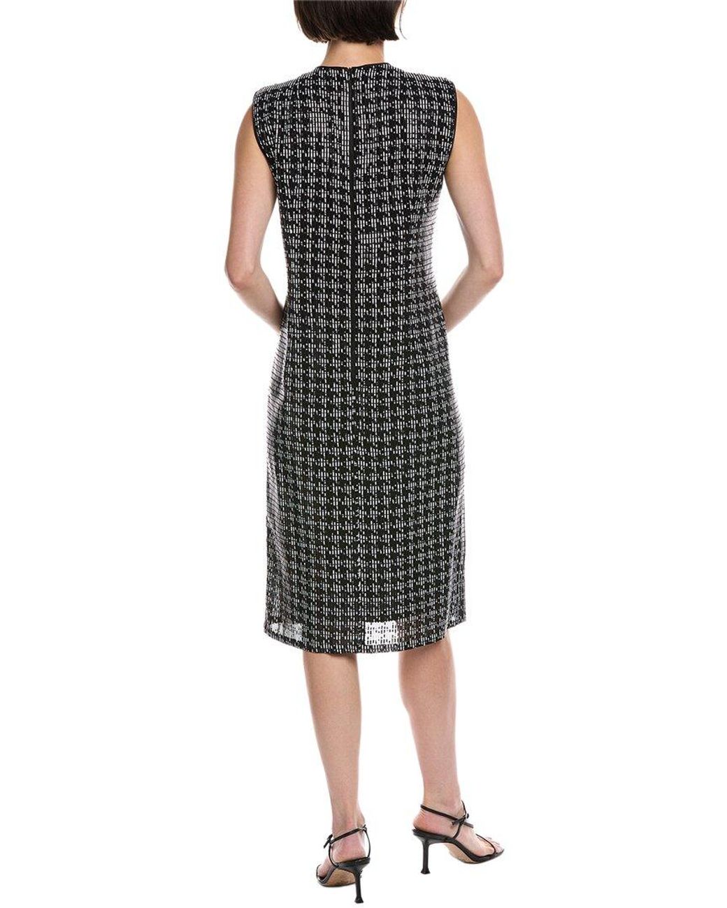 Akris Black Sequin Silk-Lined Mini Dress