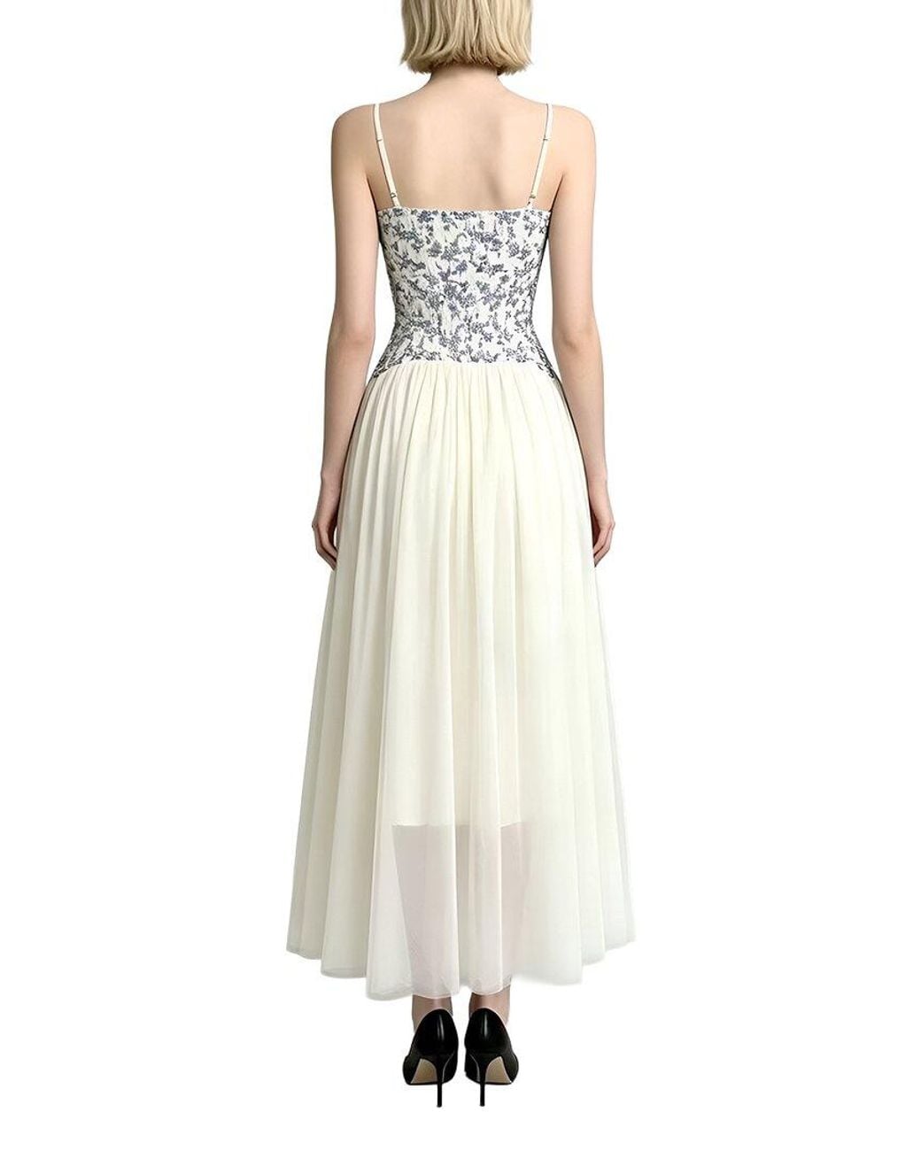 Linda Charm White Sleeveless Maxi Dress