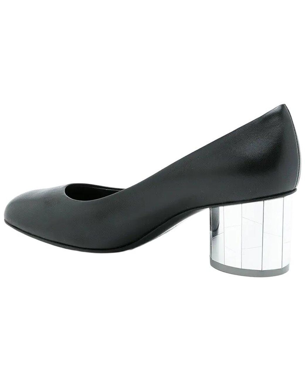 Ferragamo Black Farrah Slip-On Leather Pump
