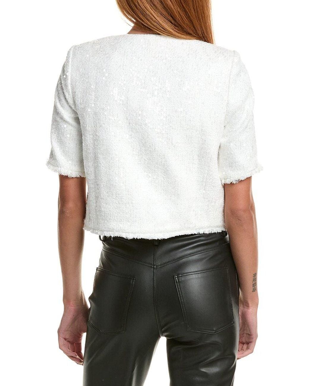 Karl Lagerfeld White Wool-Blend Jacket