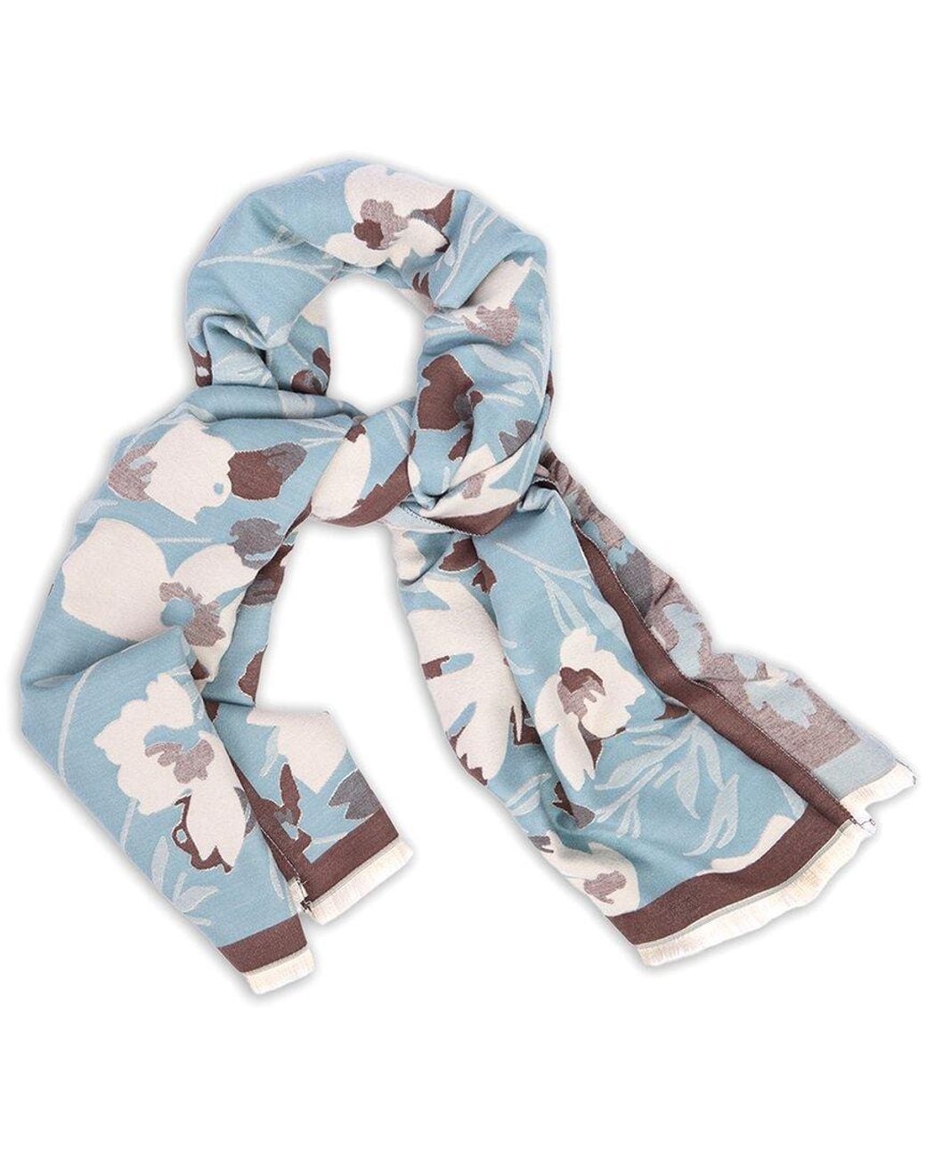 Saachi Blue La Floraison Reversible Scarf