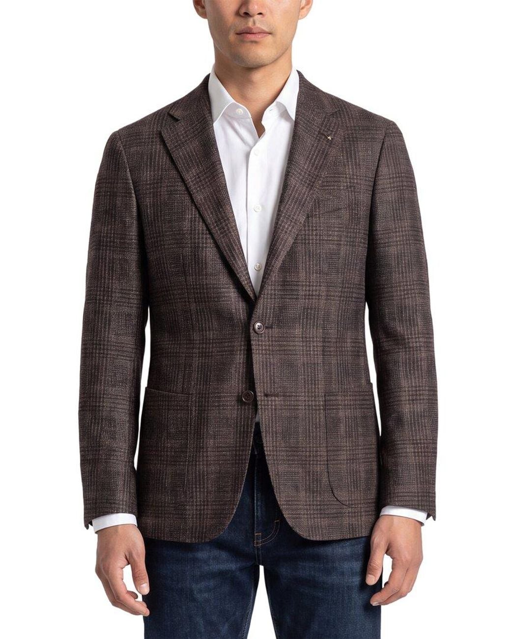 Corneliani Gray Cc Collection Wool Blazer for men