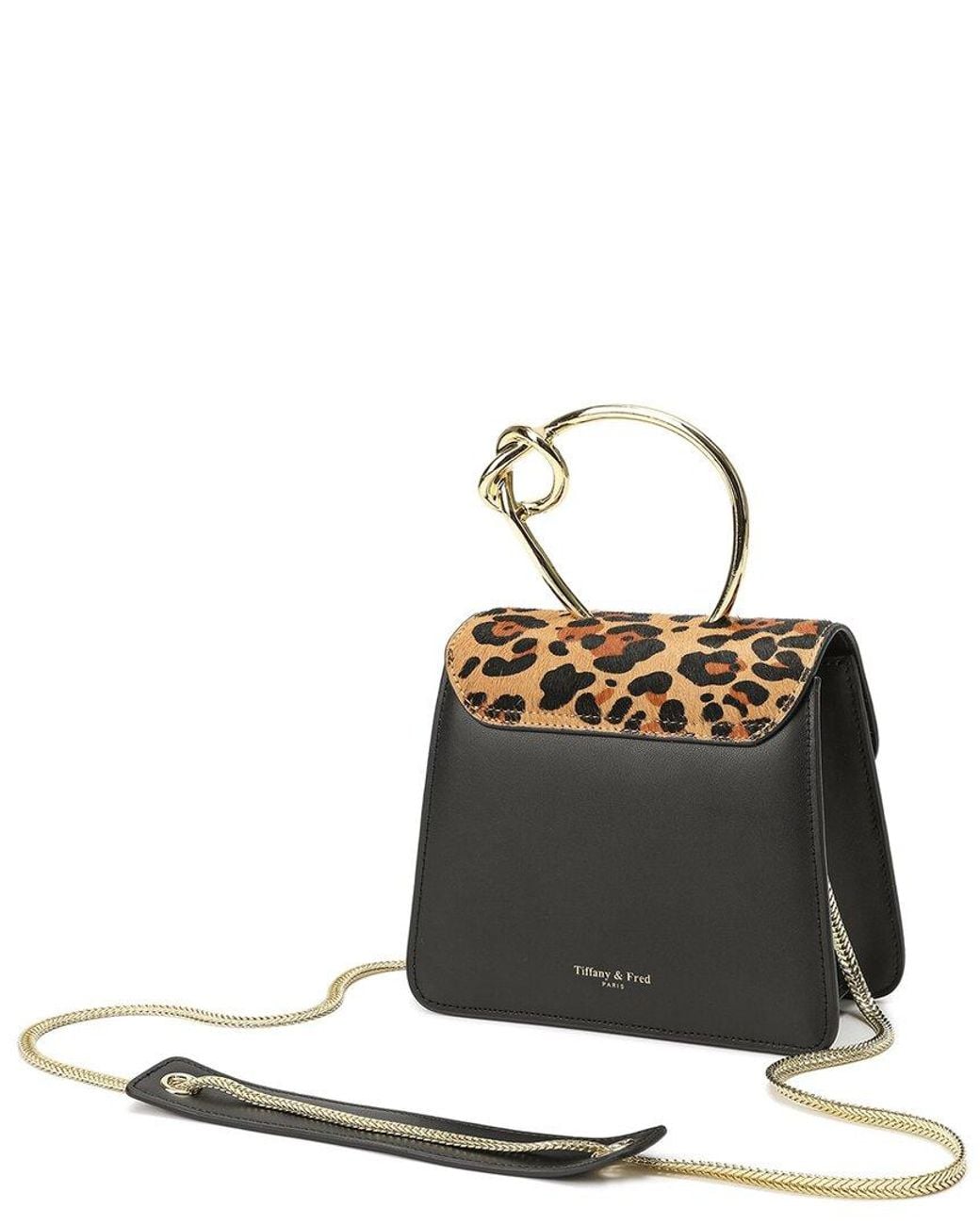 Tiffany & Fred Paris Metallic Leather & Pony Hair Top Handle Crossbody