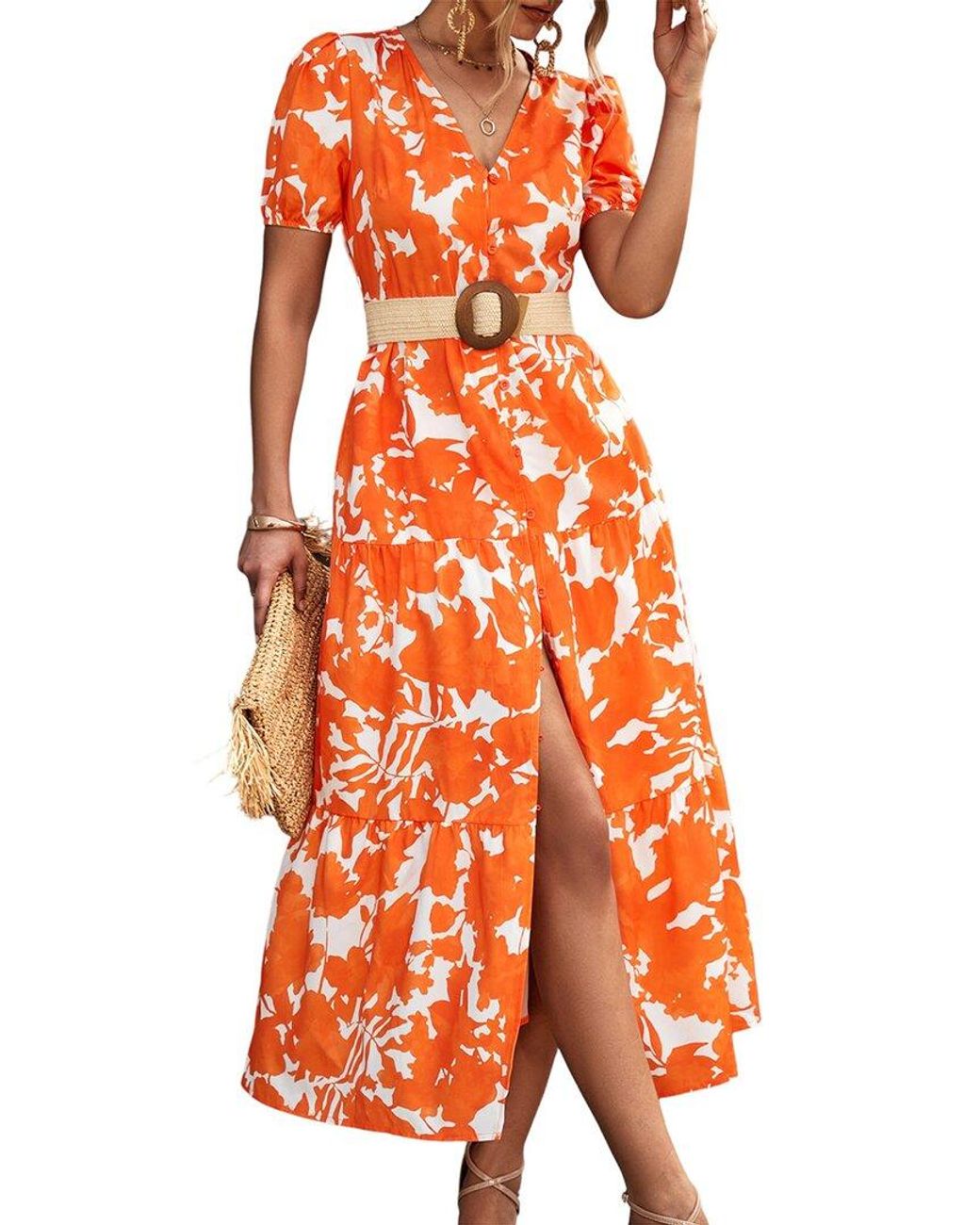 DELI S Orange Deli.s Midi Dress