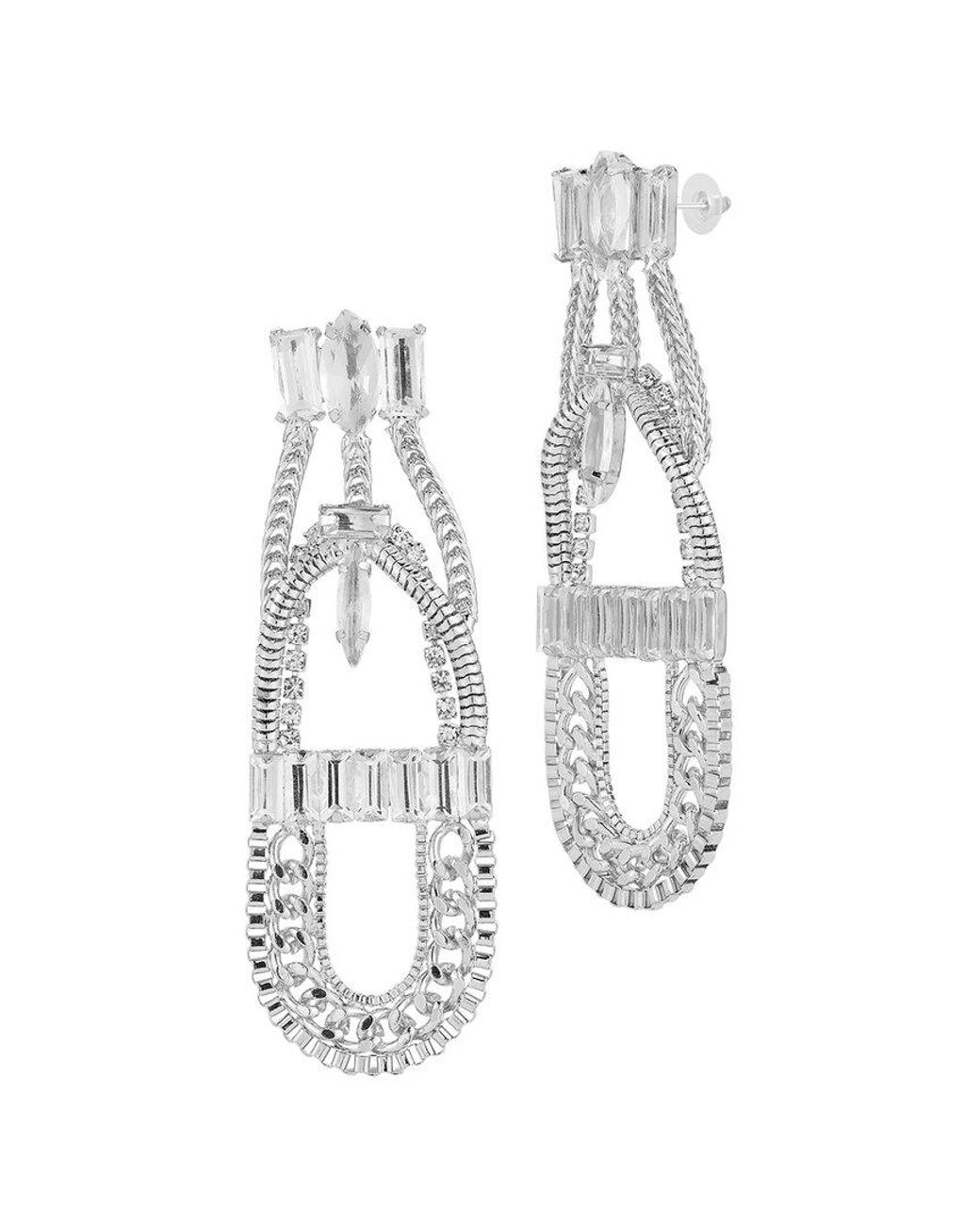 Sphera Milano White Plated Cz Earrings