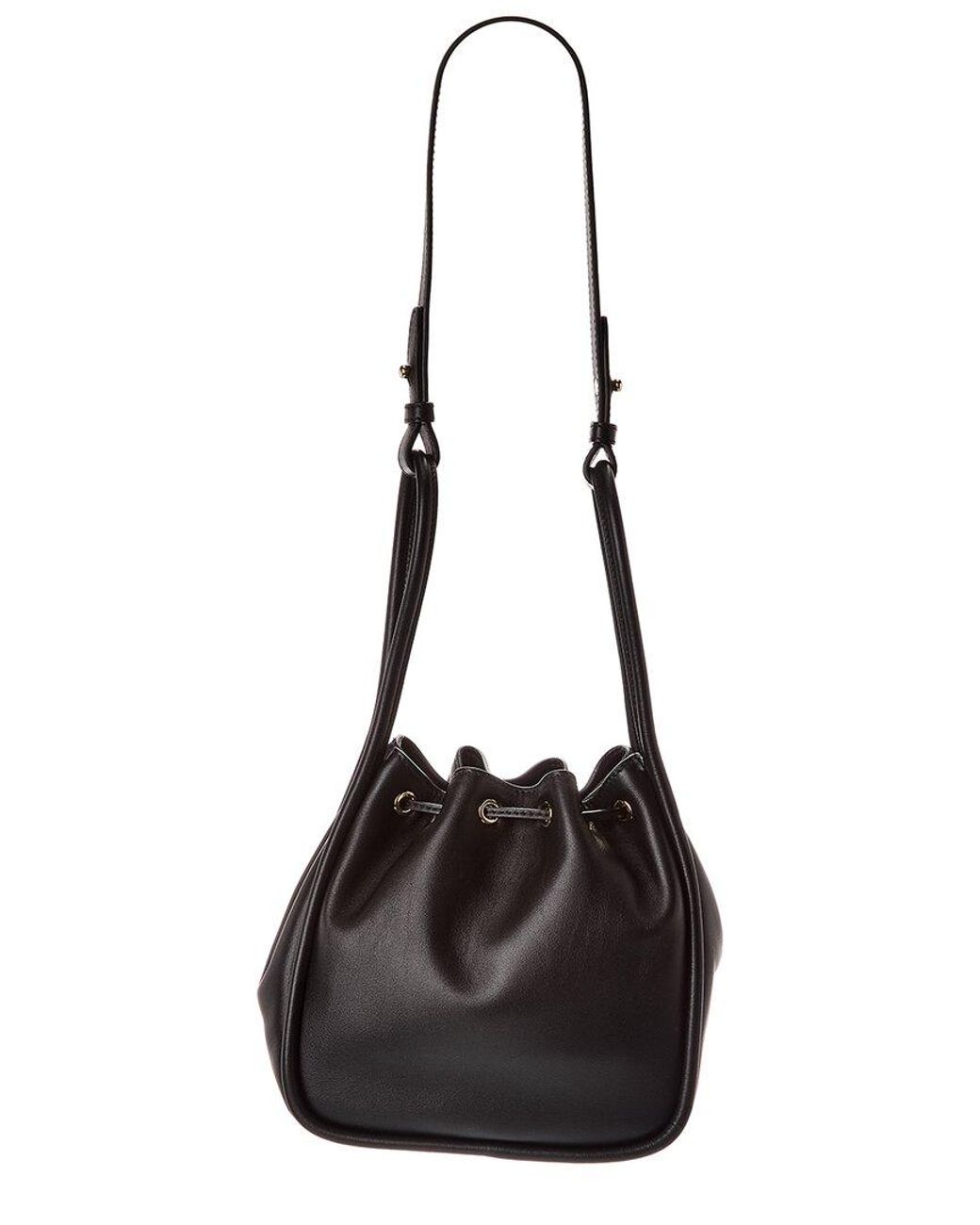 Prada Darling Mini Leather Bucket Bag in Black | Lyst