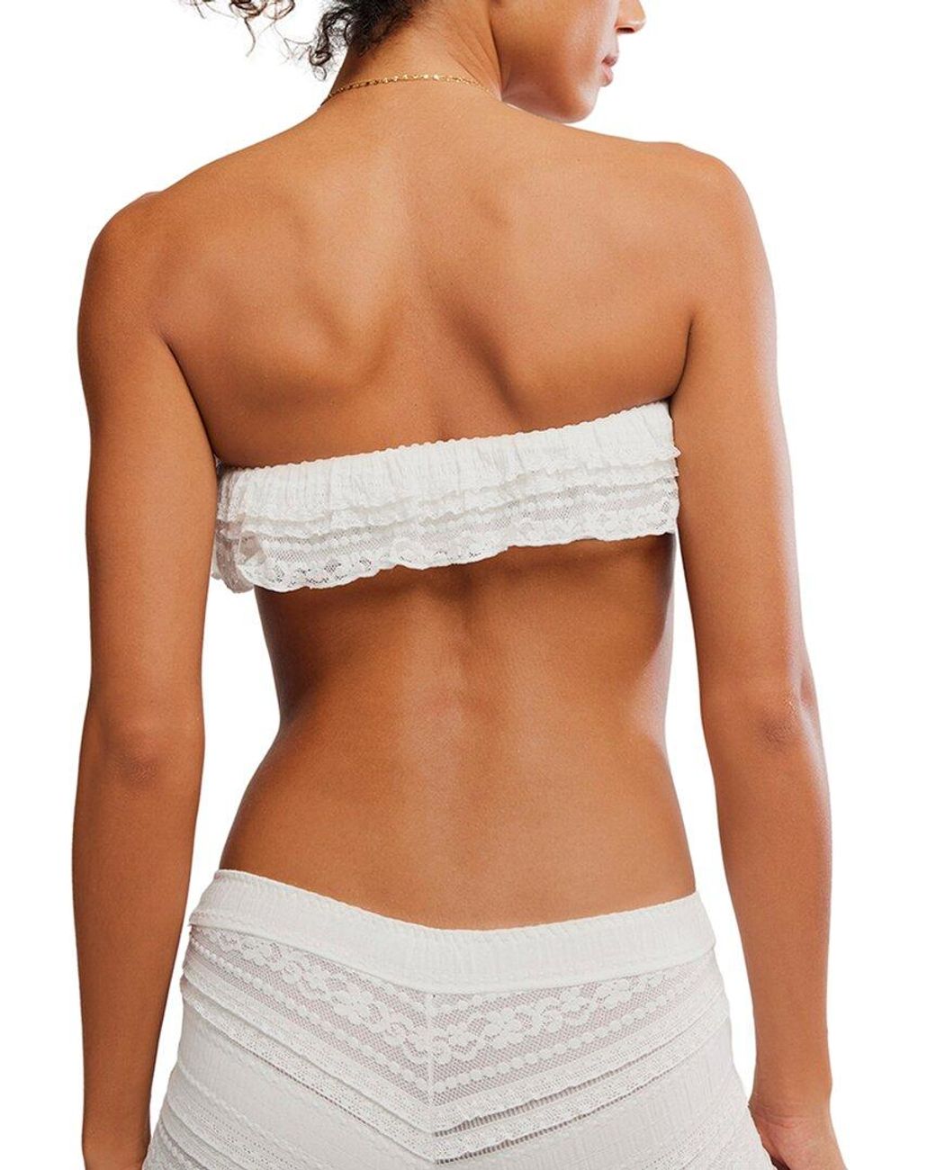 Free People Multicolor Flirty Frill Bandeau Bra