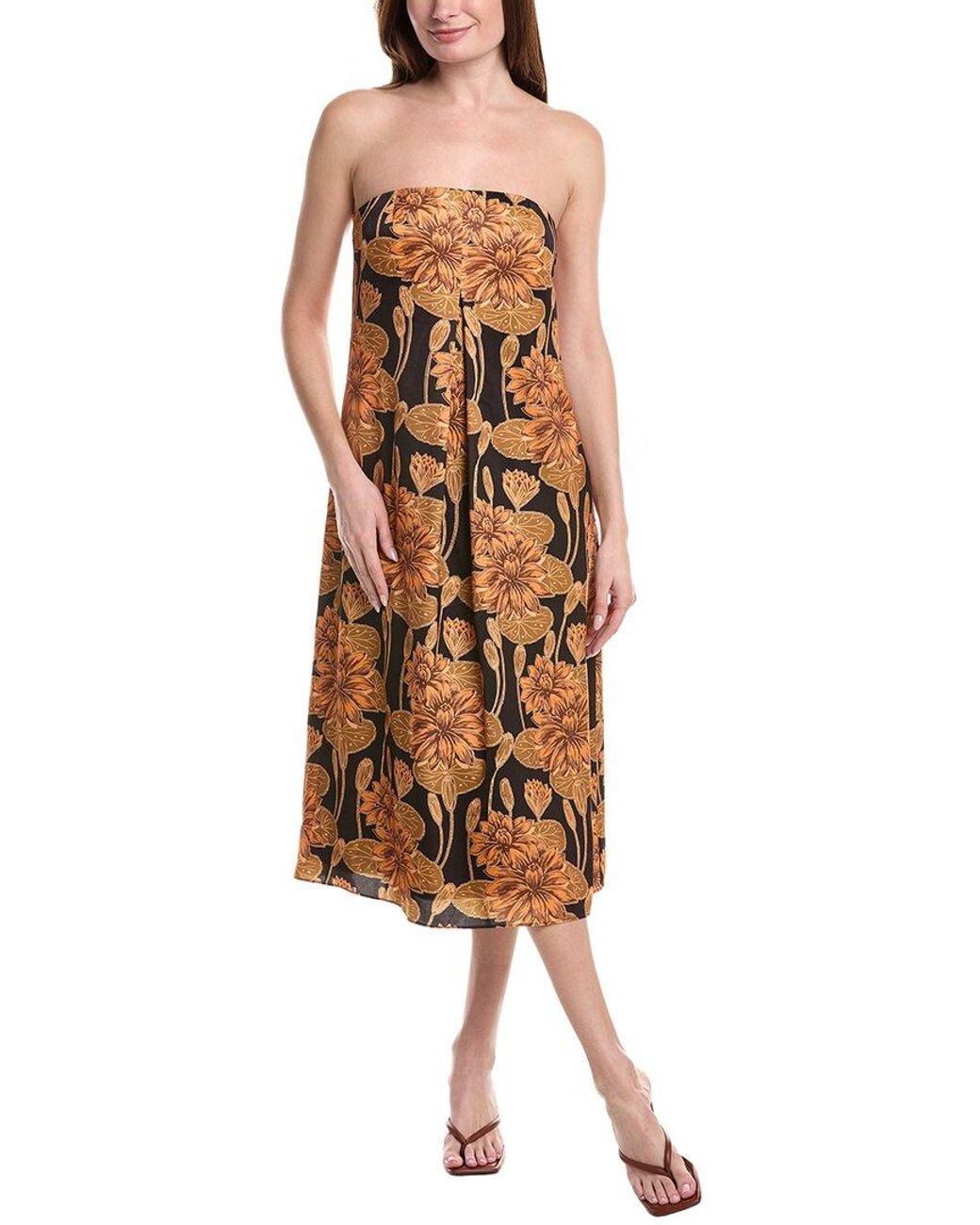 FLORA BEA NYC Brown Pierce Midi Dress