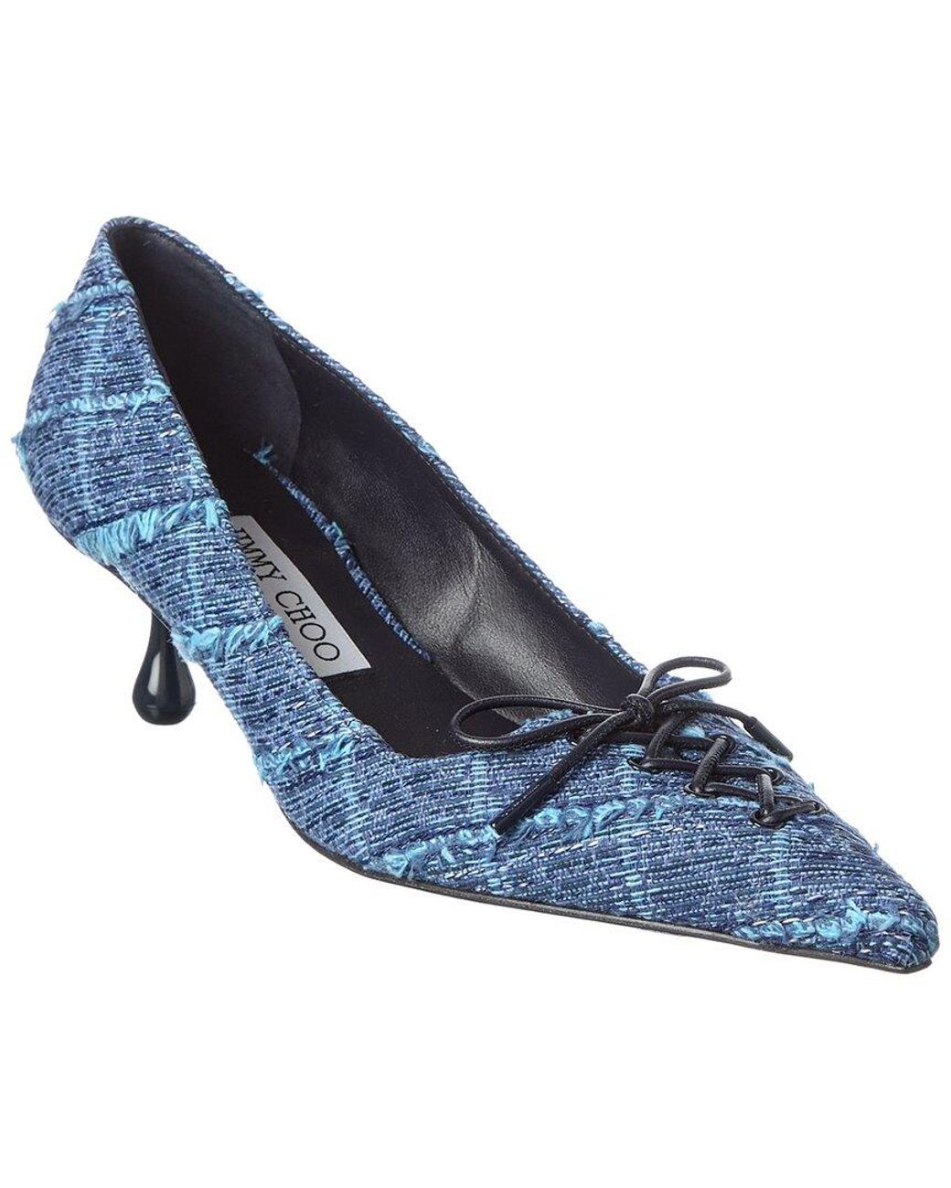 Jimmy Choo Blue Scarlett 50 Denim Pump