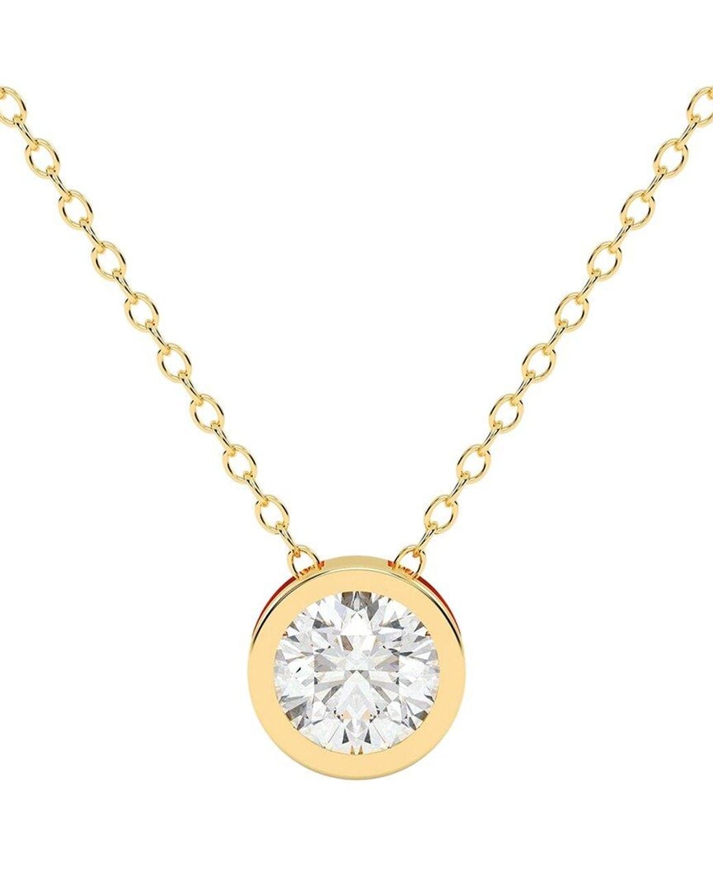 Diamond Select Cuts Metallic 14K 1.25 Ct. Tw. Diamond Pendant Necklace