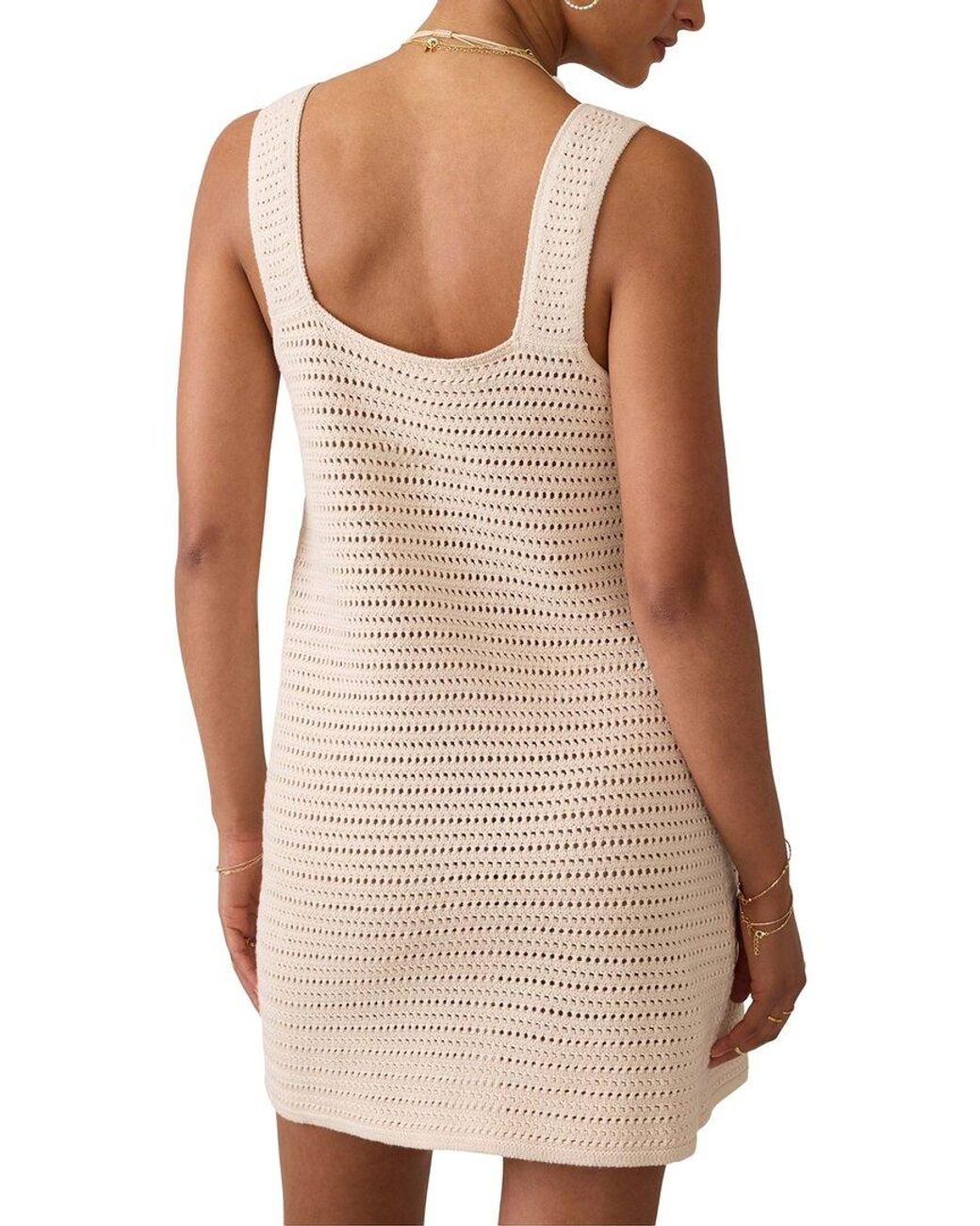 Faherty Brand Natural Seacoast Crochet Dress